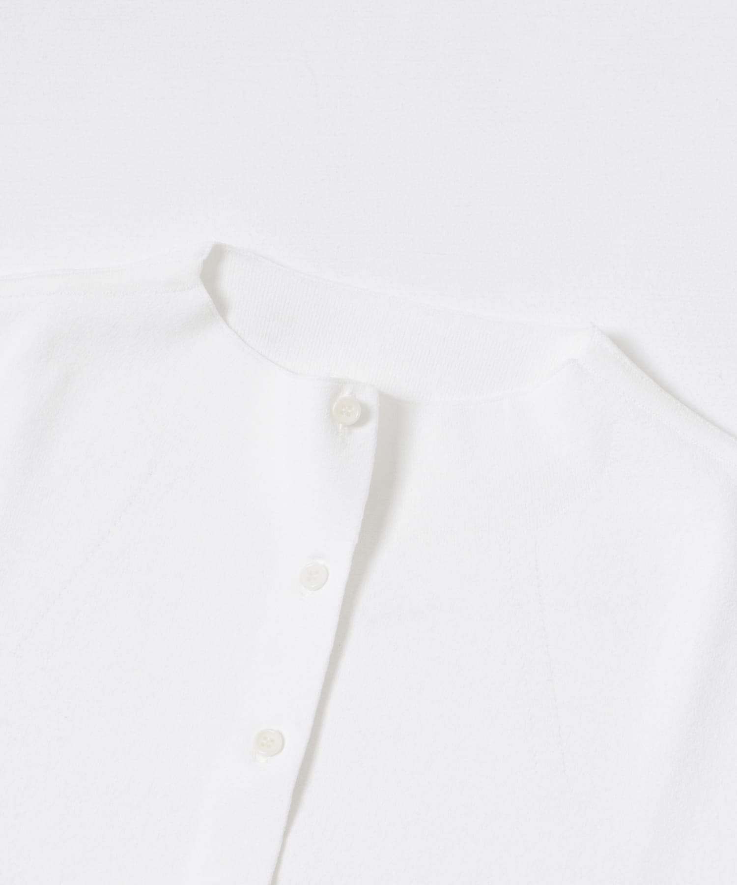 AMOMENTO　WHOLEGARMENT CAP SLEEVE CARDIGAN WHITE 0