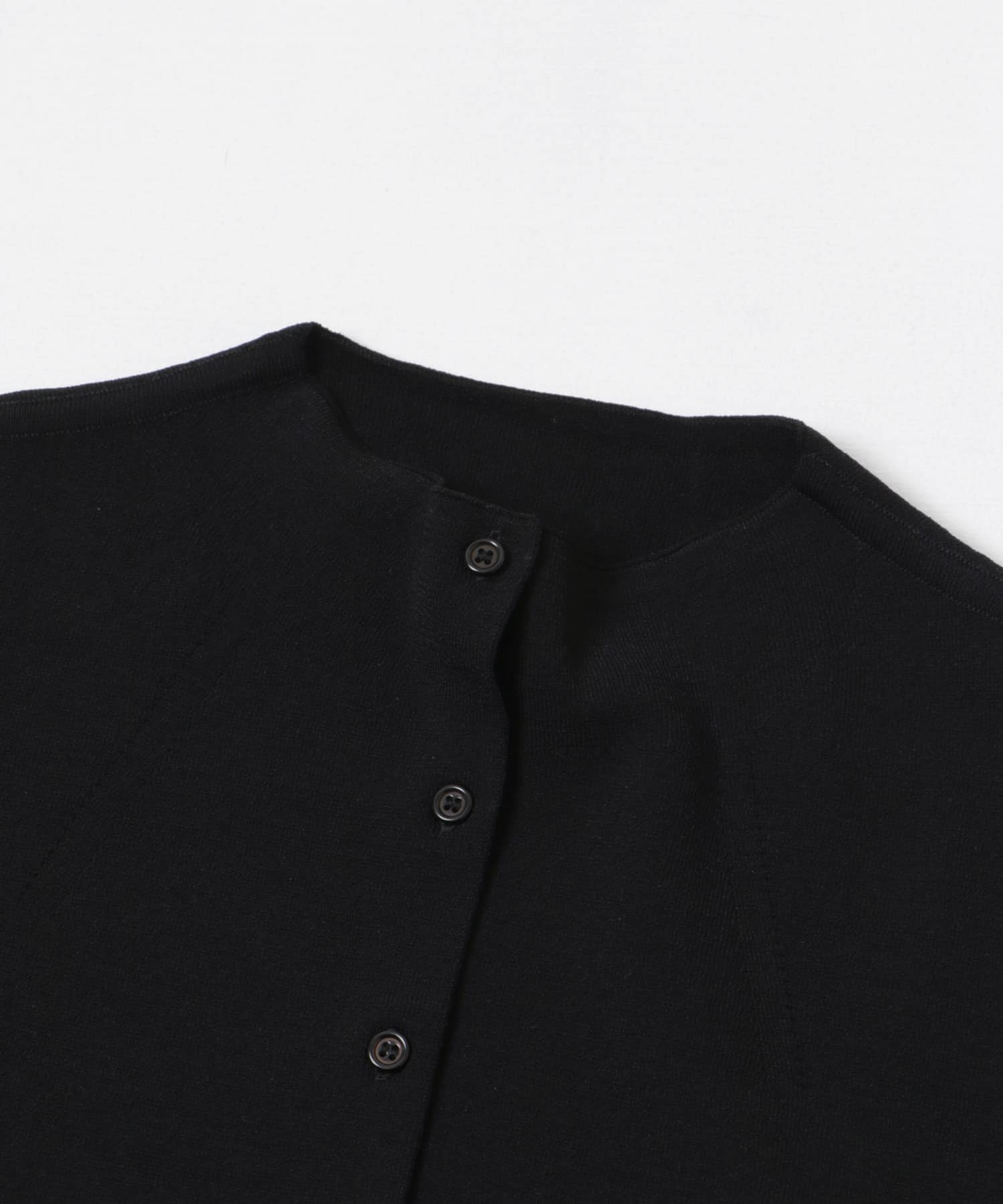 AMOMENTO　WHOLEGARMENT CAP SLEEVE CARDIGAN BLACK 0