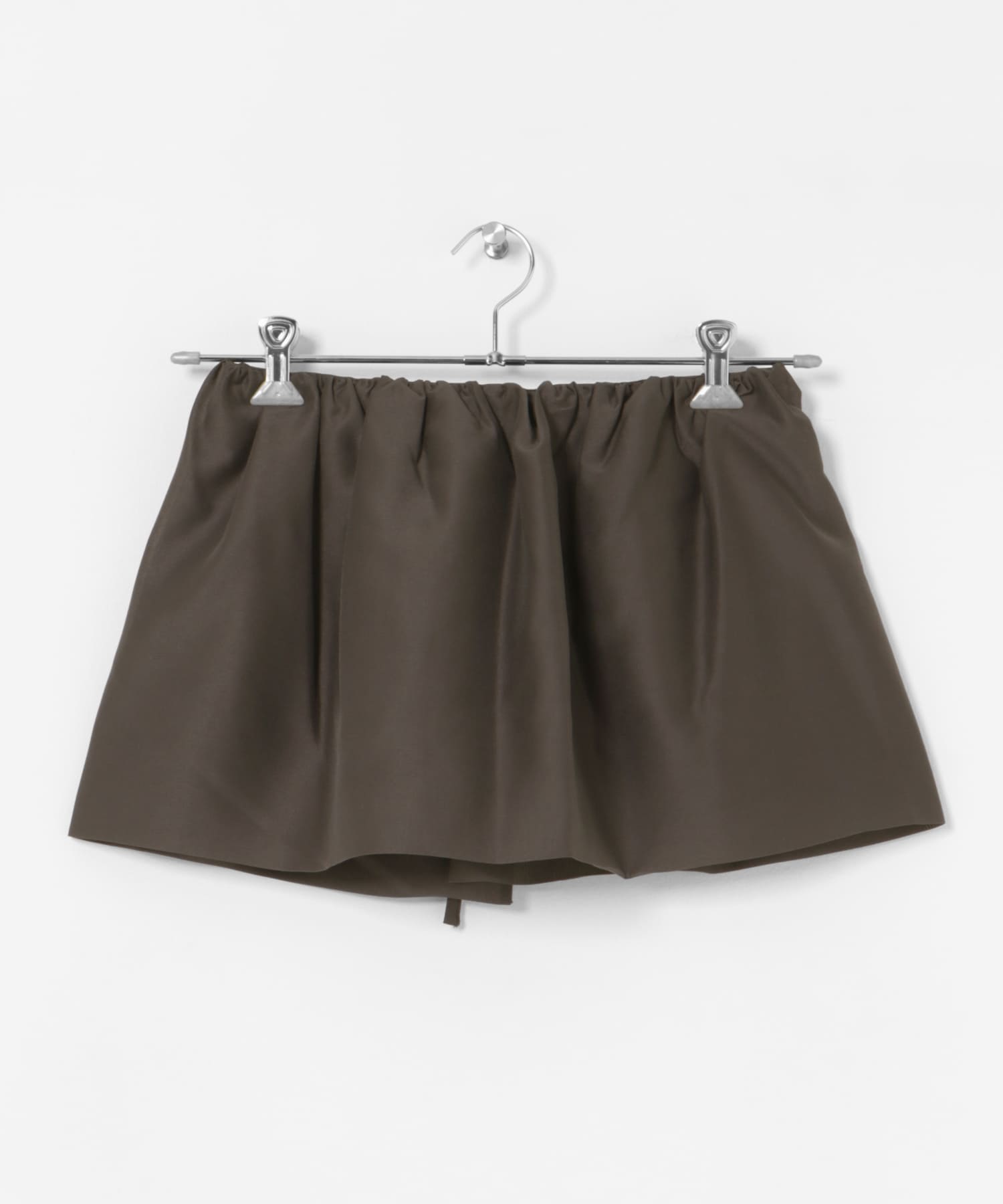 AMOMENTO　SHIRRING ORGANZA BELT SKIRT CHARCOAL 0