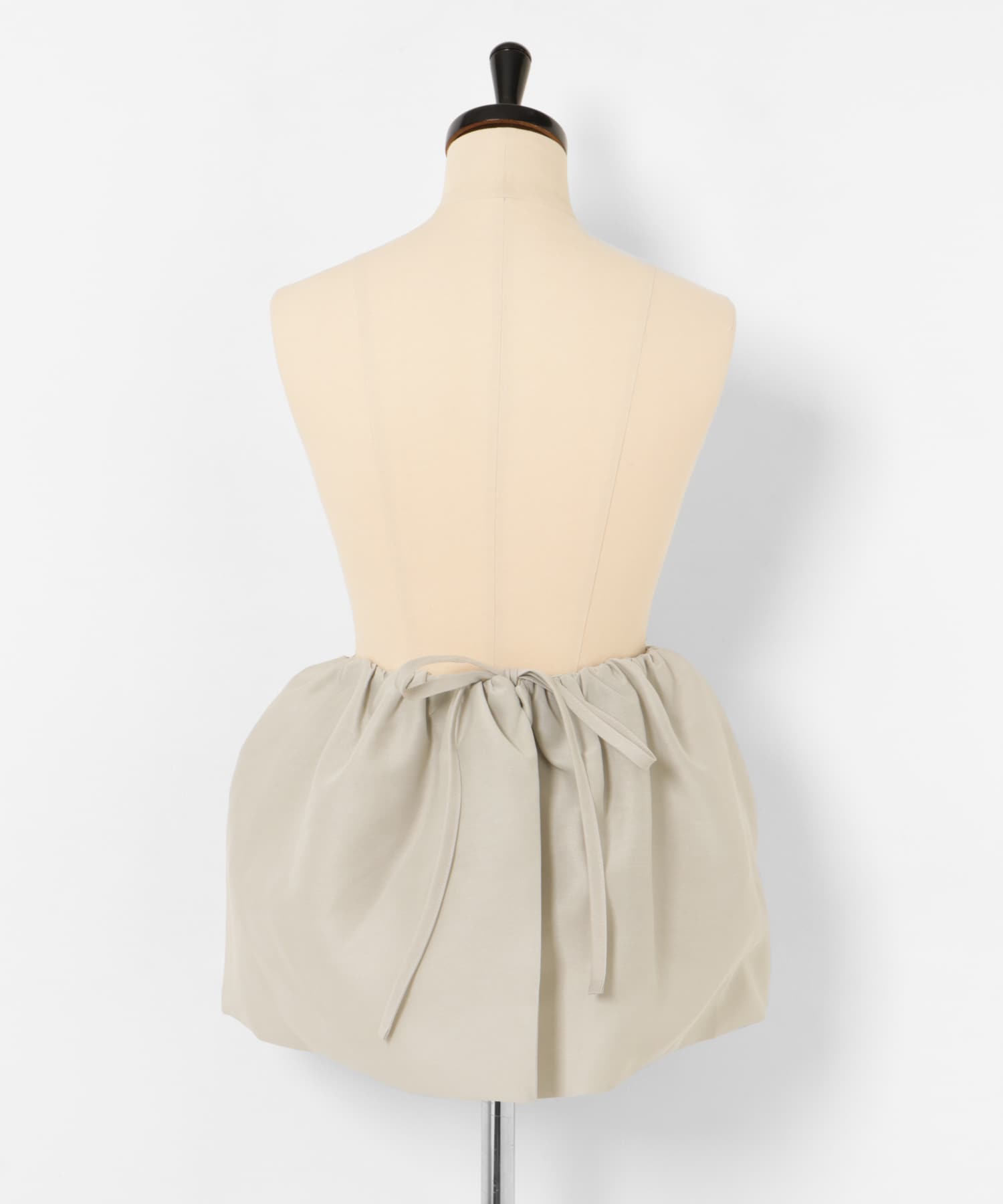 AMOMENTO　SHIRRING ORGANZA BELT SKIRT BEIGE 0