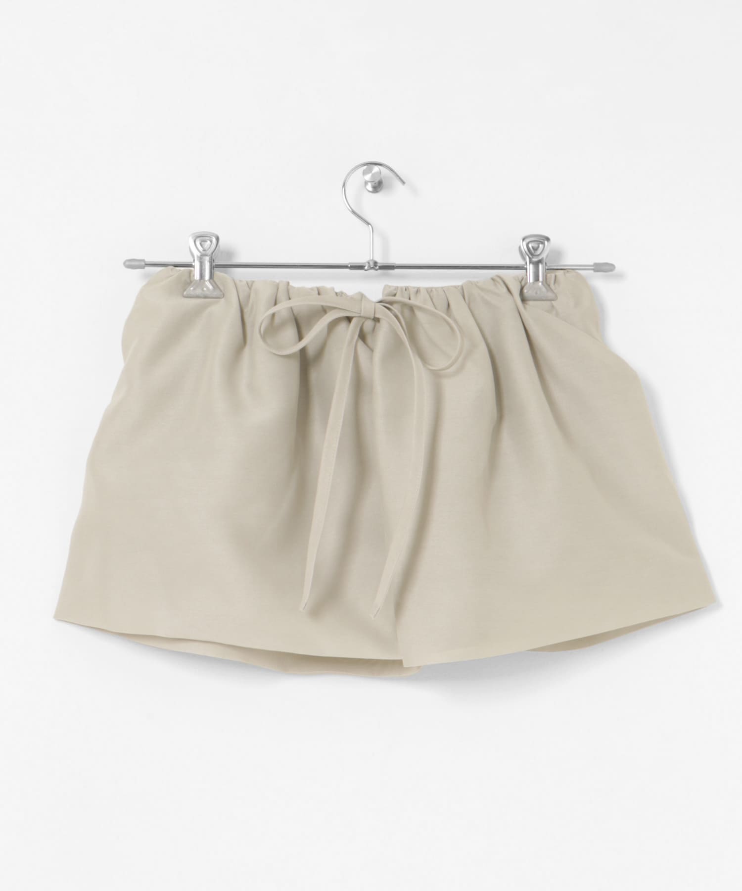 AMOMENTO　SHIRRING ORGANZA BELT SKIRT BEIGE 0