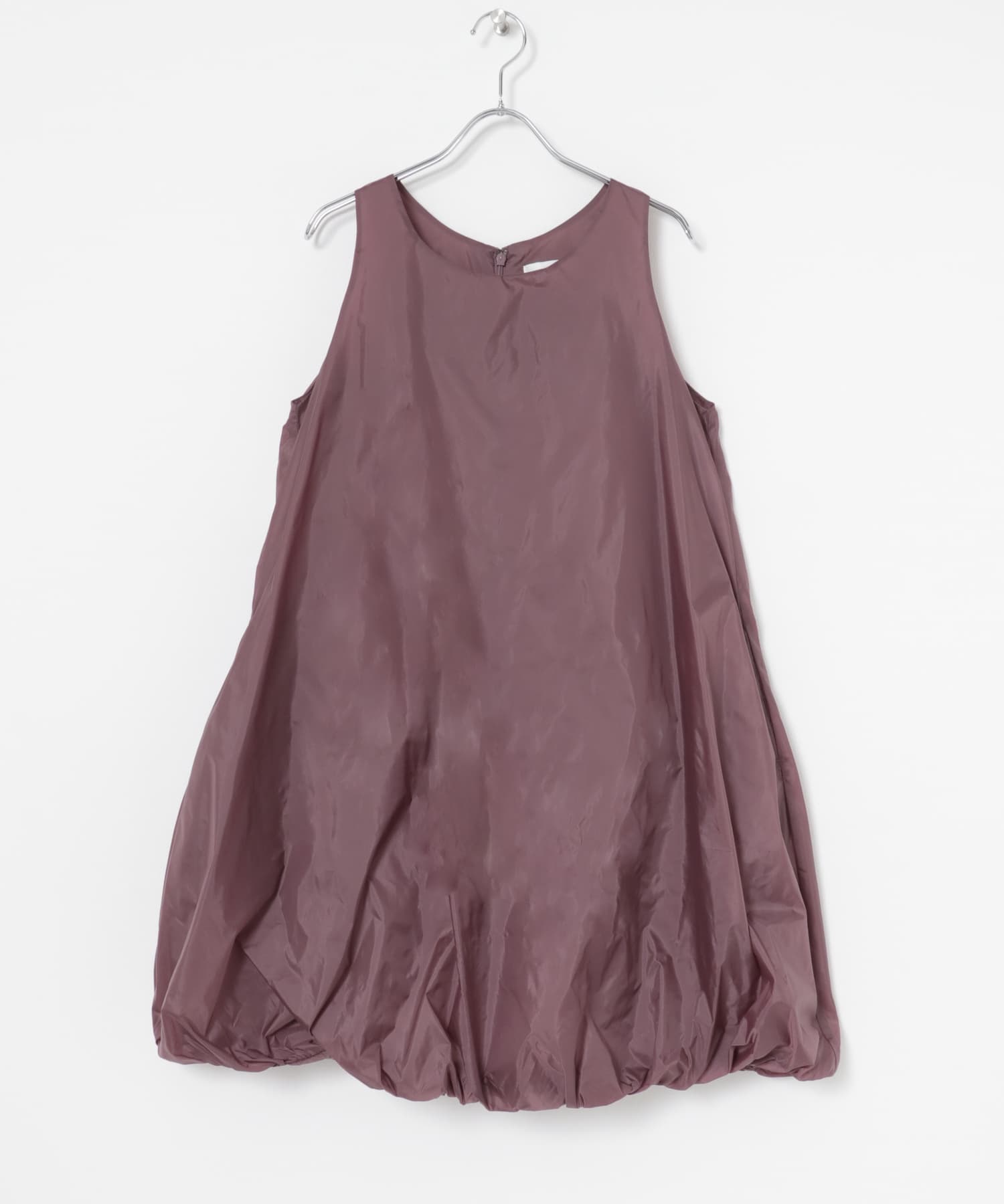 AMOMENTO　NYLON VOLUME MINI DRESS PURPLE 0