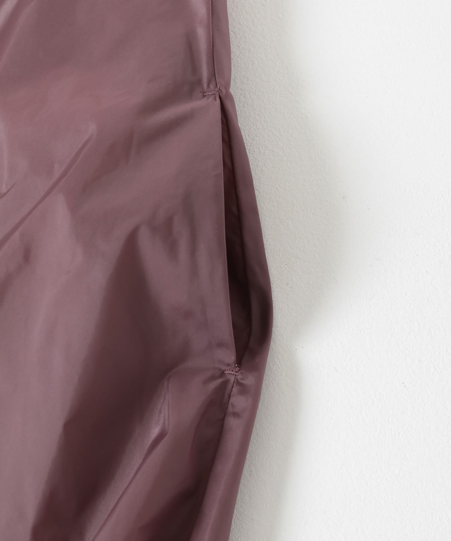 AMOMENTO　NYLON VOLUME MINI DRESS PURPLE 0