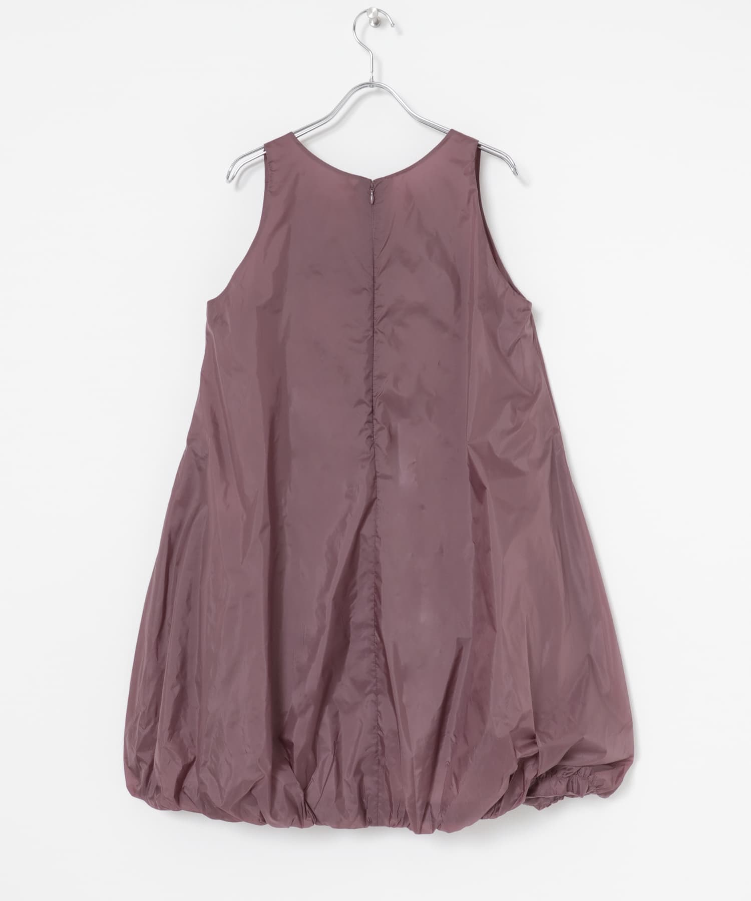 AMOMENTO　NYLON VOLUME MINI DRESS PURPLE 0