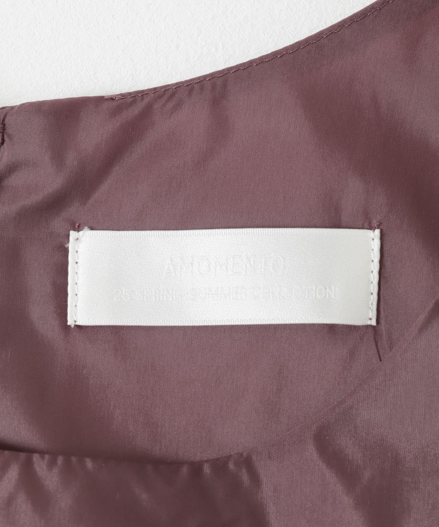 AMOMENTO　NYLON VOLUME MINI DRESS PURPLE 0