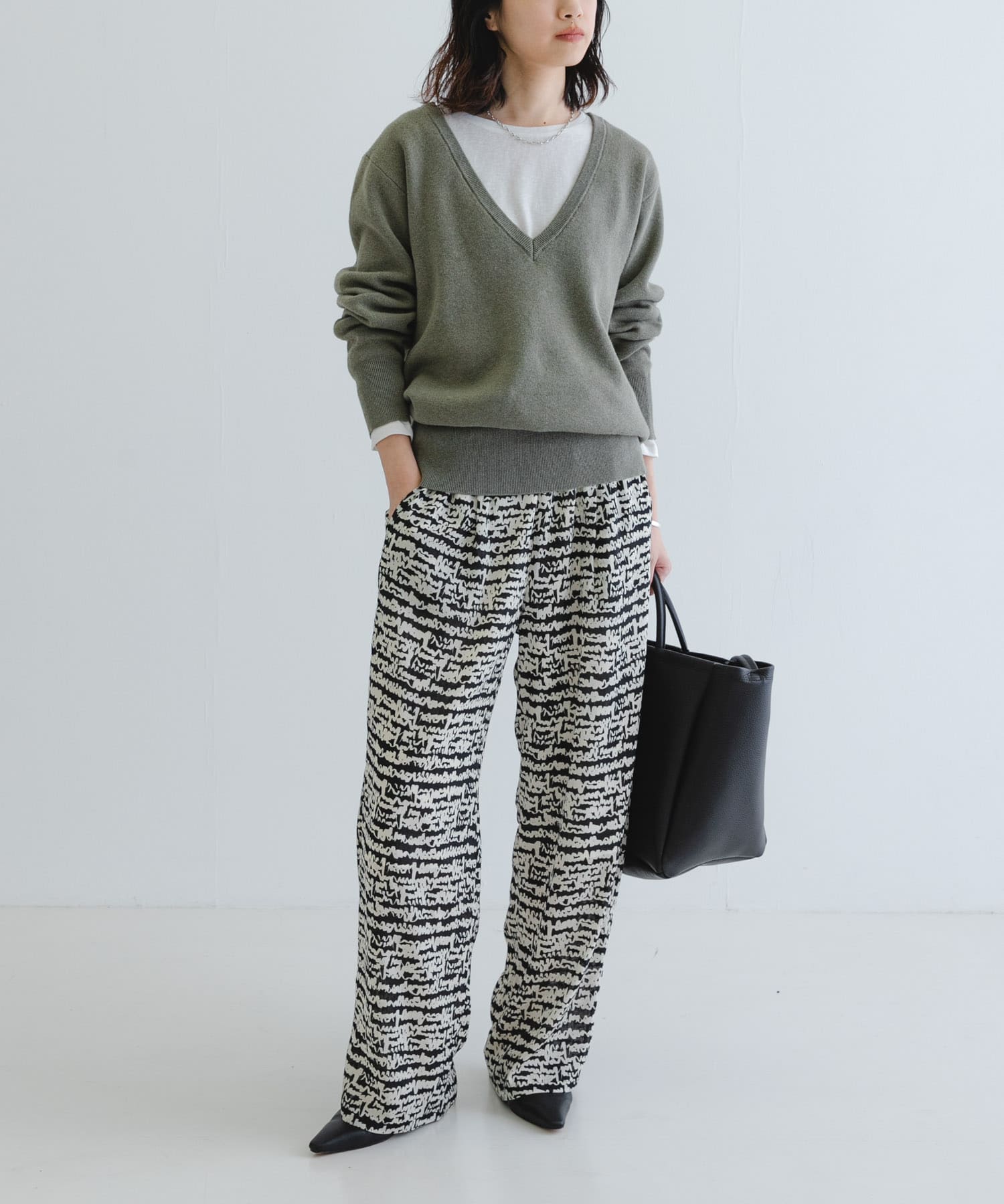 『別注』 MILLIWM×URBANR　Vカットスリングバッグパンプス ブラック 36