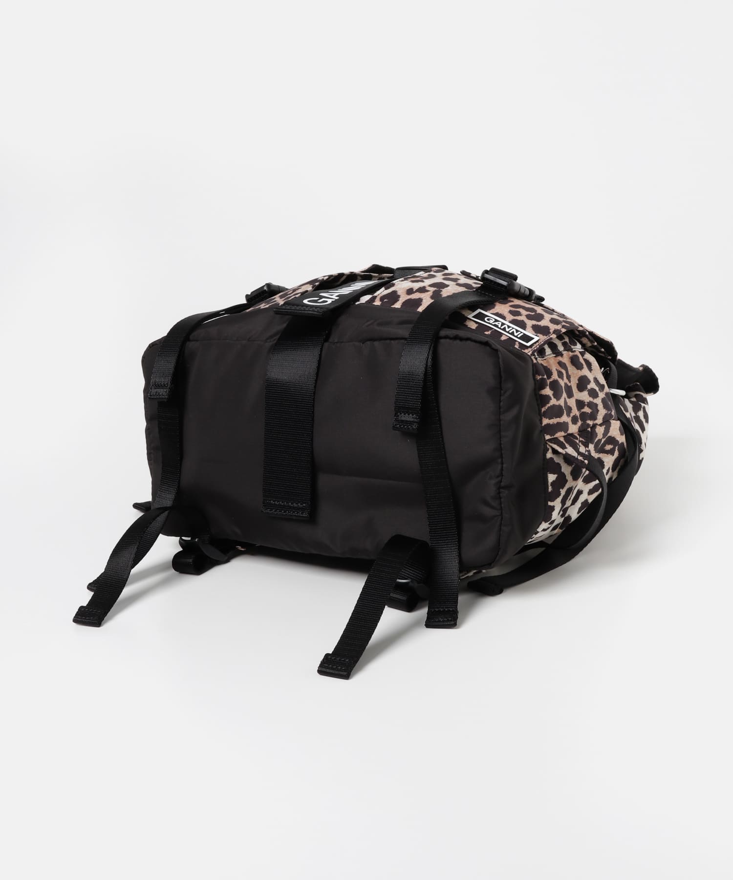 GANNI　Recycled Tech Backpack P Leopard -