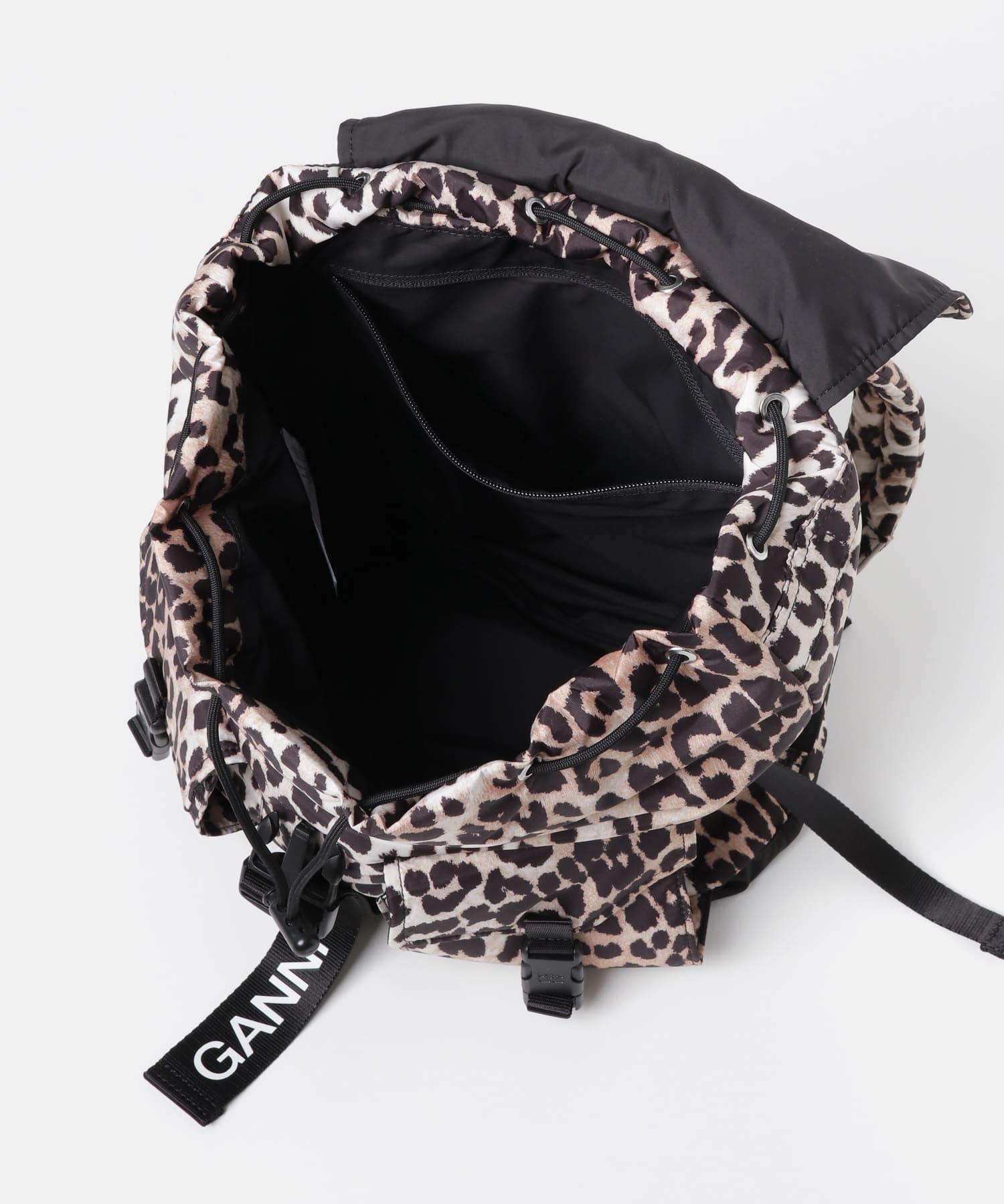 GANNI　Recycled Tech Backpack P Leopard -