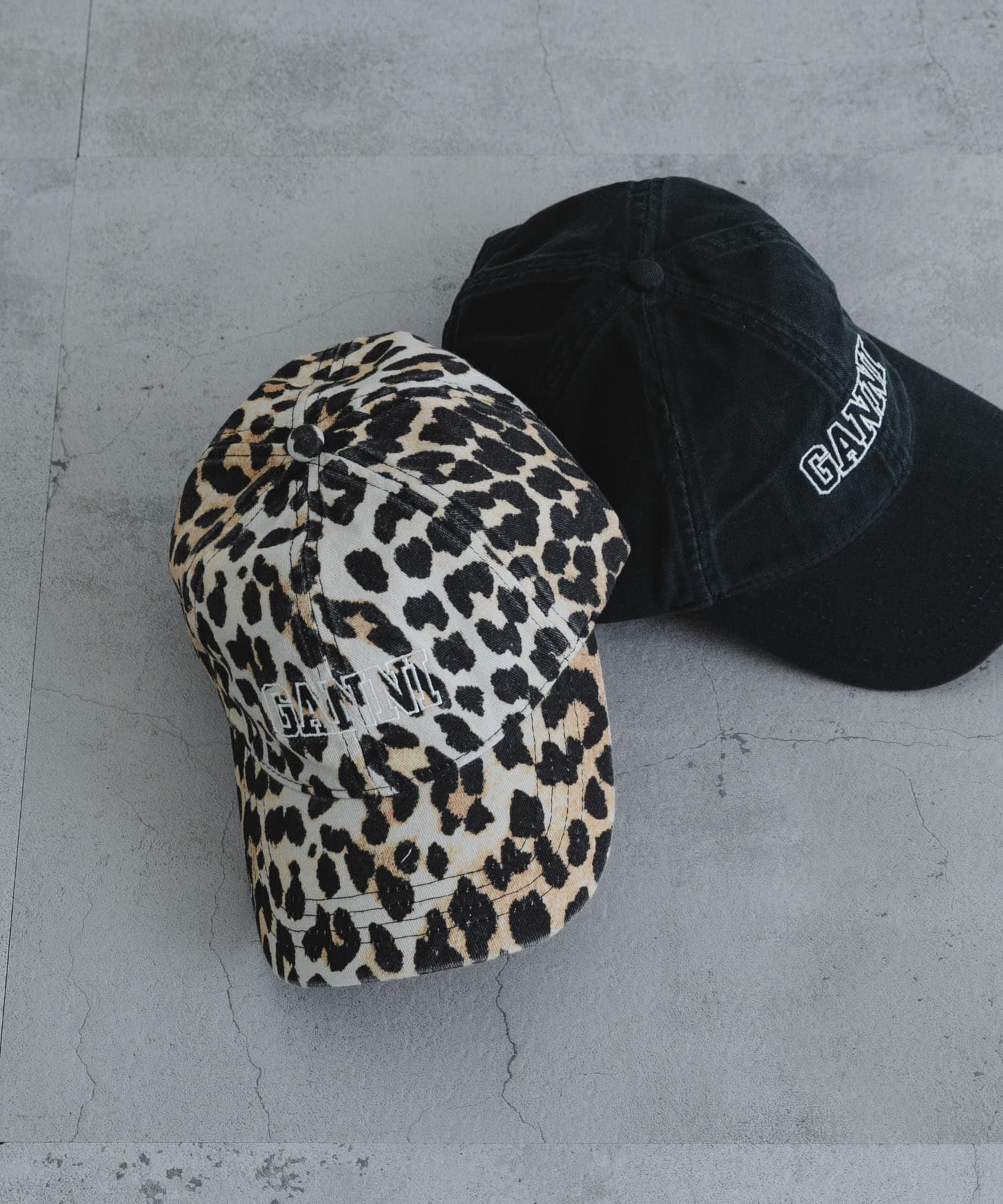 GANNI　Cap Hat Print Leopard -