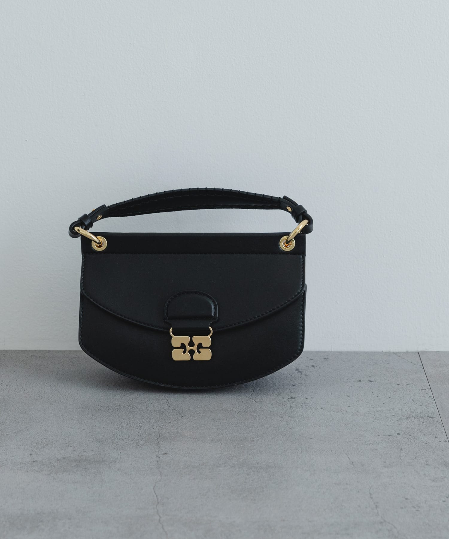 GANNI　Apo G Bag Mini Top Handle Black -
