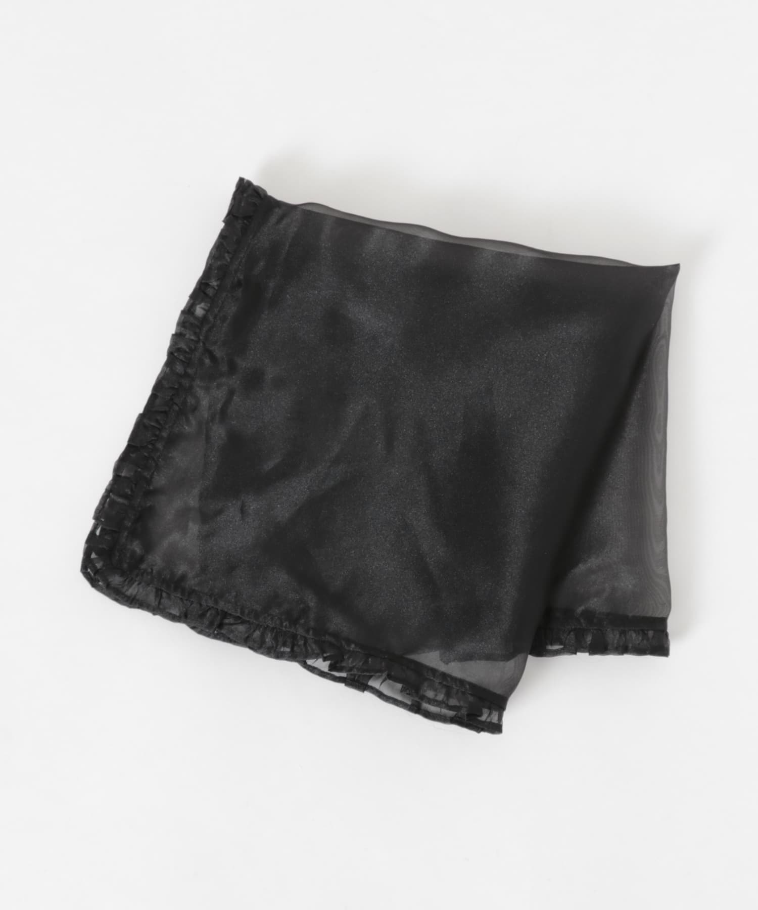GANNI　Silk Organza Frill Scarf