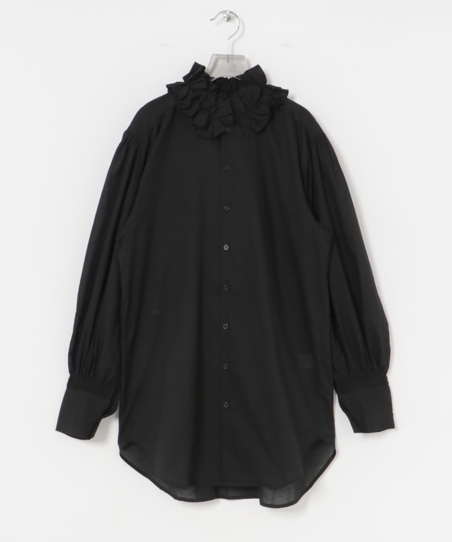 crinkle crinkle crinkle　cotton frill coller shirts