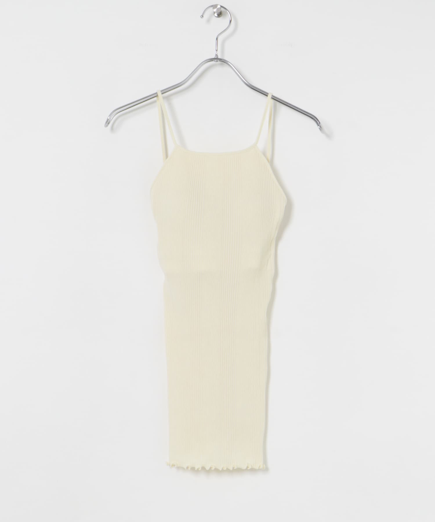 HAKUJI Random rib open back camisole(one Ivory): トップス｜URBAN