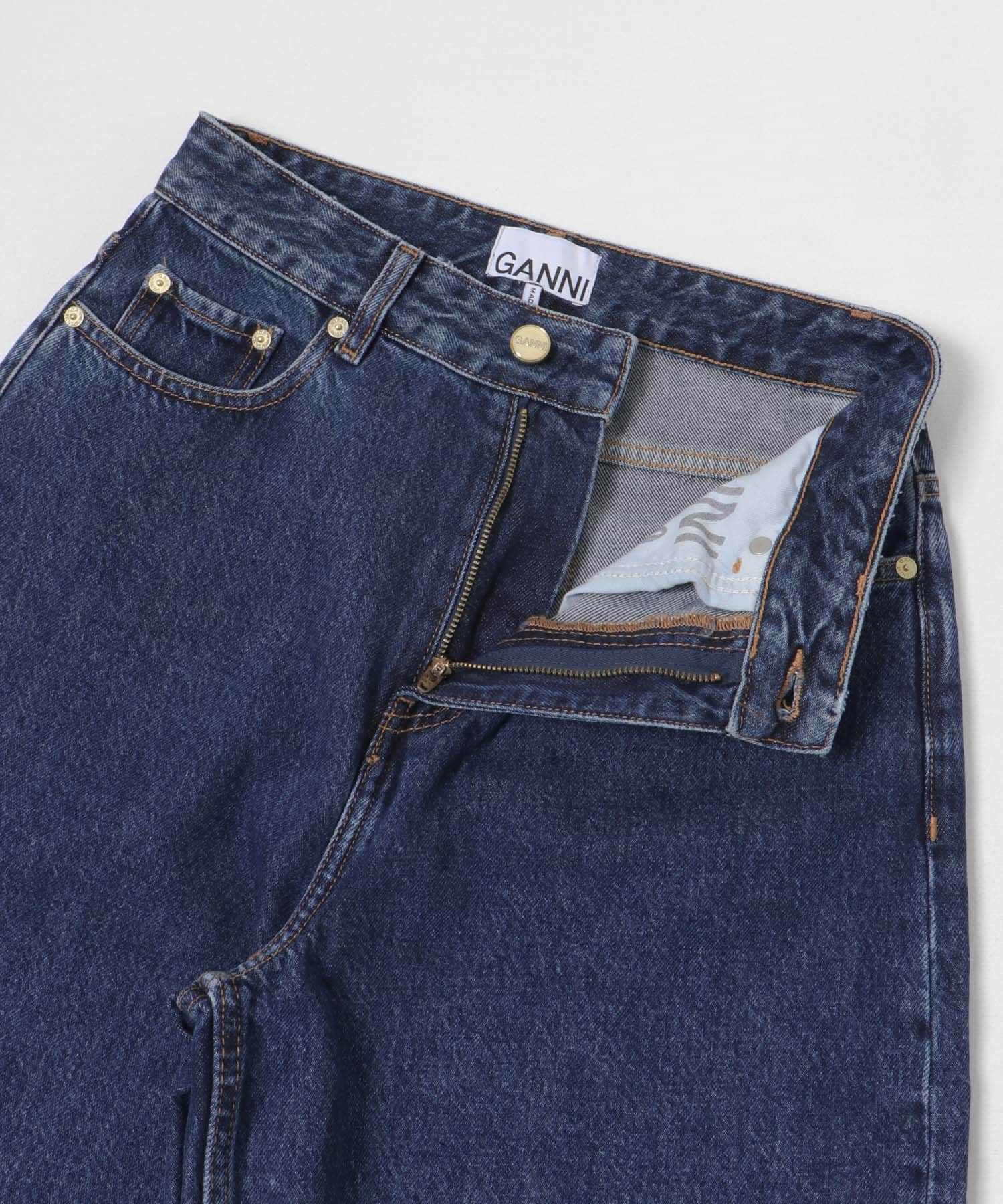 GANNI　Rigid Denim Stary Dark Blue 25
