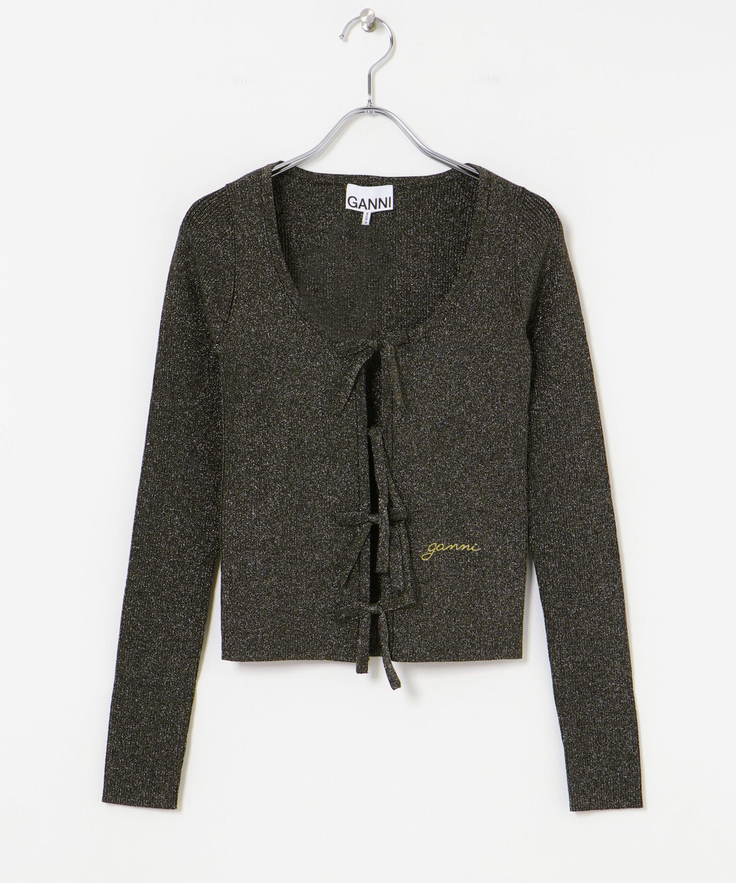GANNI　Light Sparkle Rib Blouse