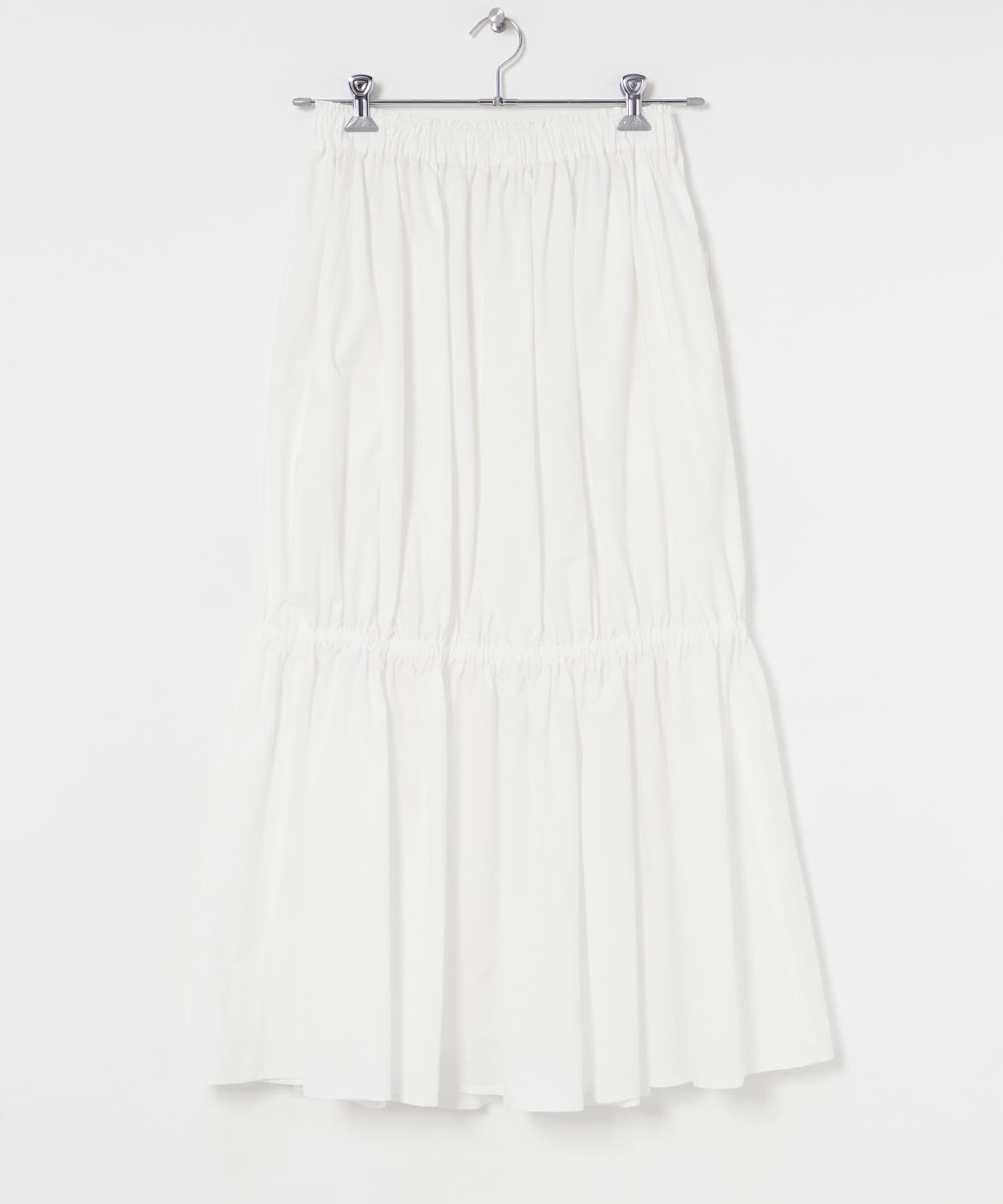 Nomat　Shirring Skirt White 1