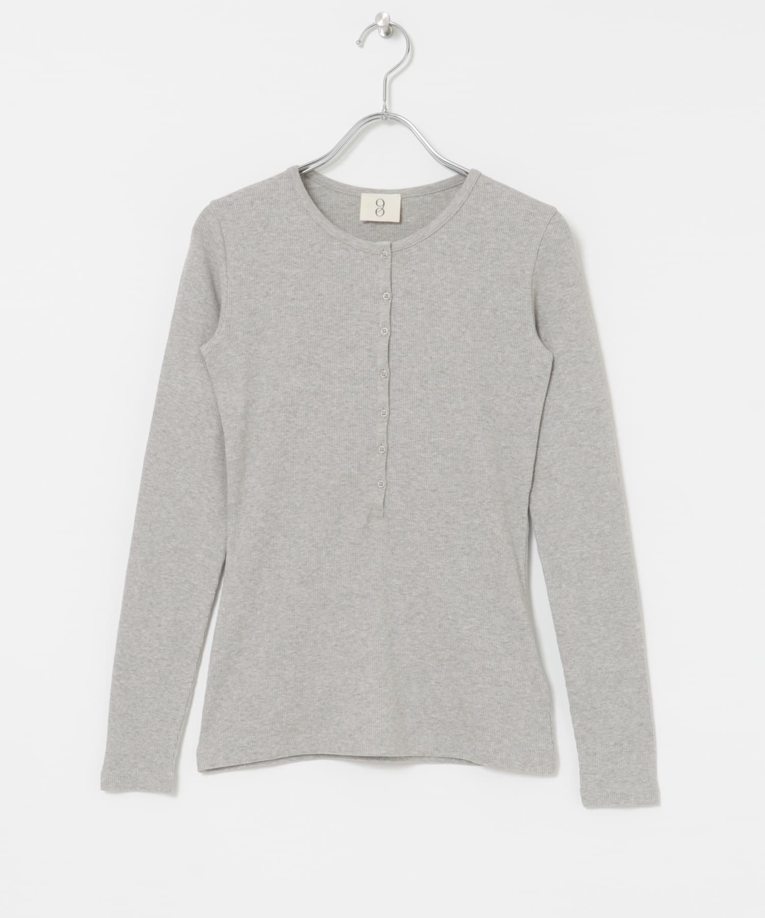 NINETY PERCENT　MORGAN RIB TOP GREY MARL S