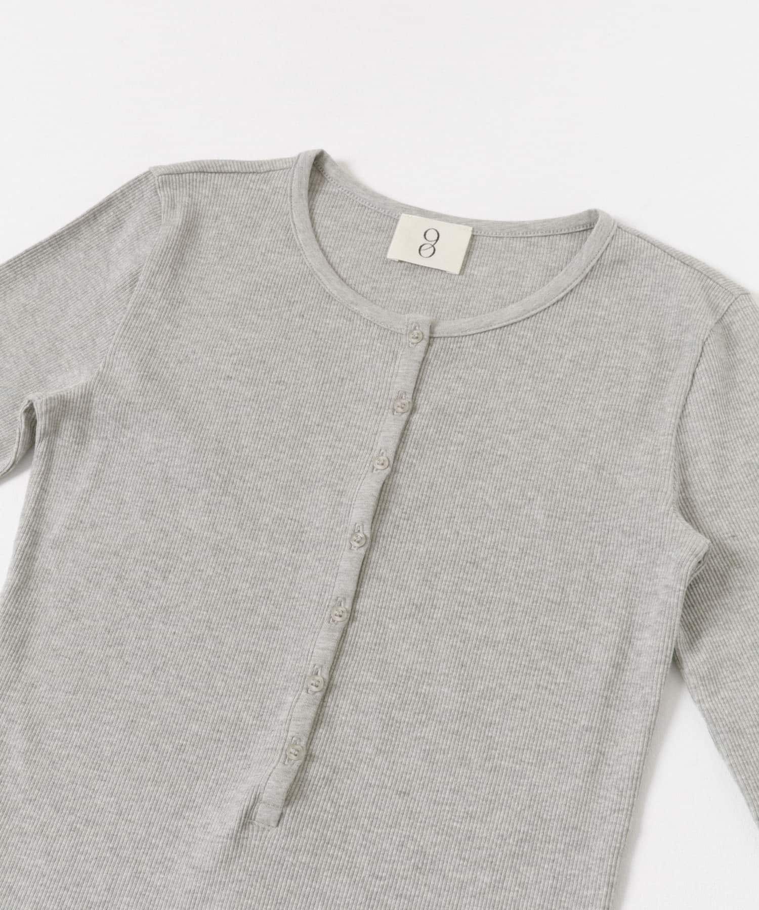 NINETY PERCENT　MORGAN RIB TOP GREY MARL S