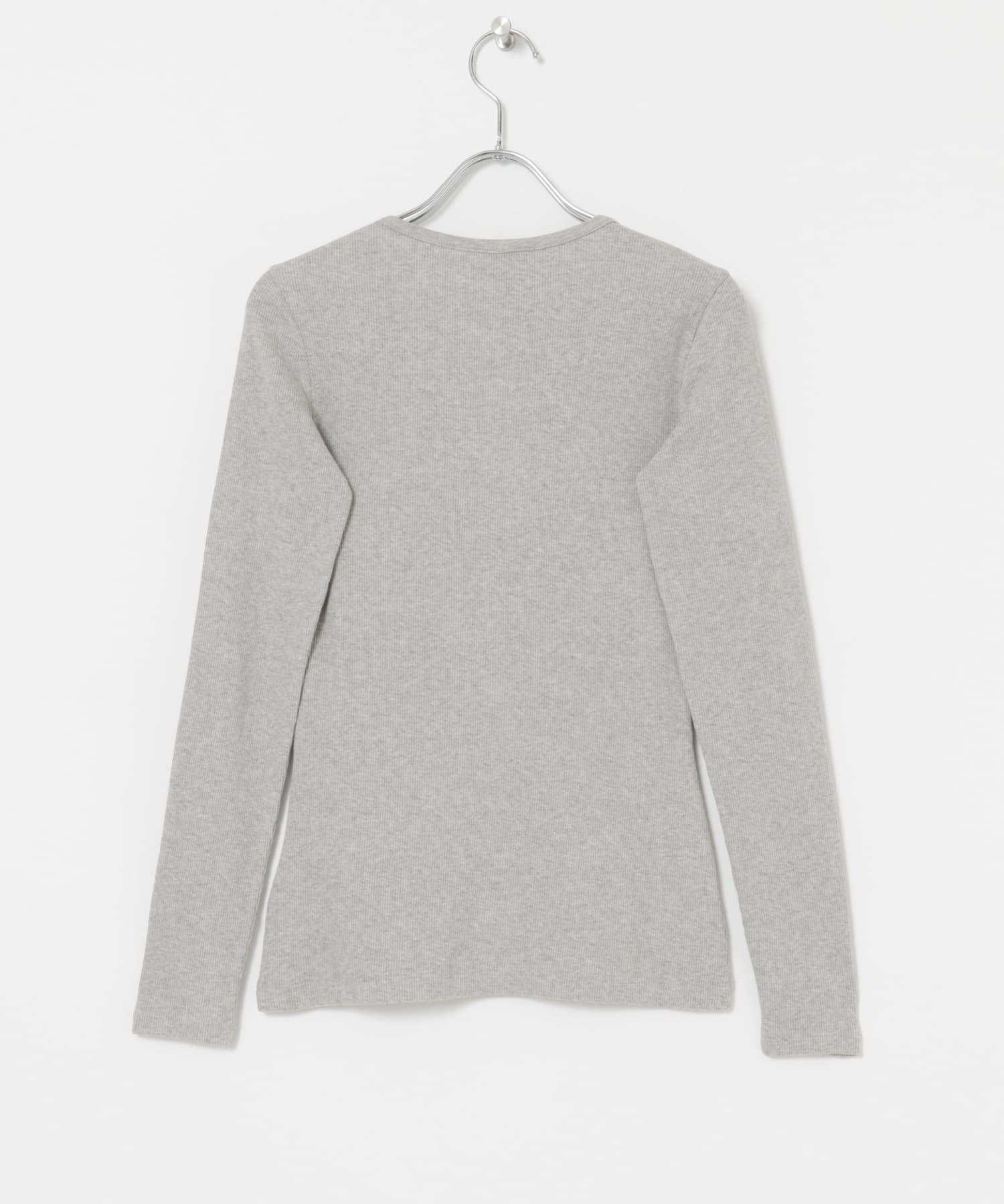 NINETY PERCENT　MORGAN RIB TOP GREY MARL S