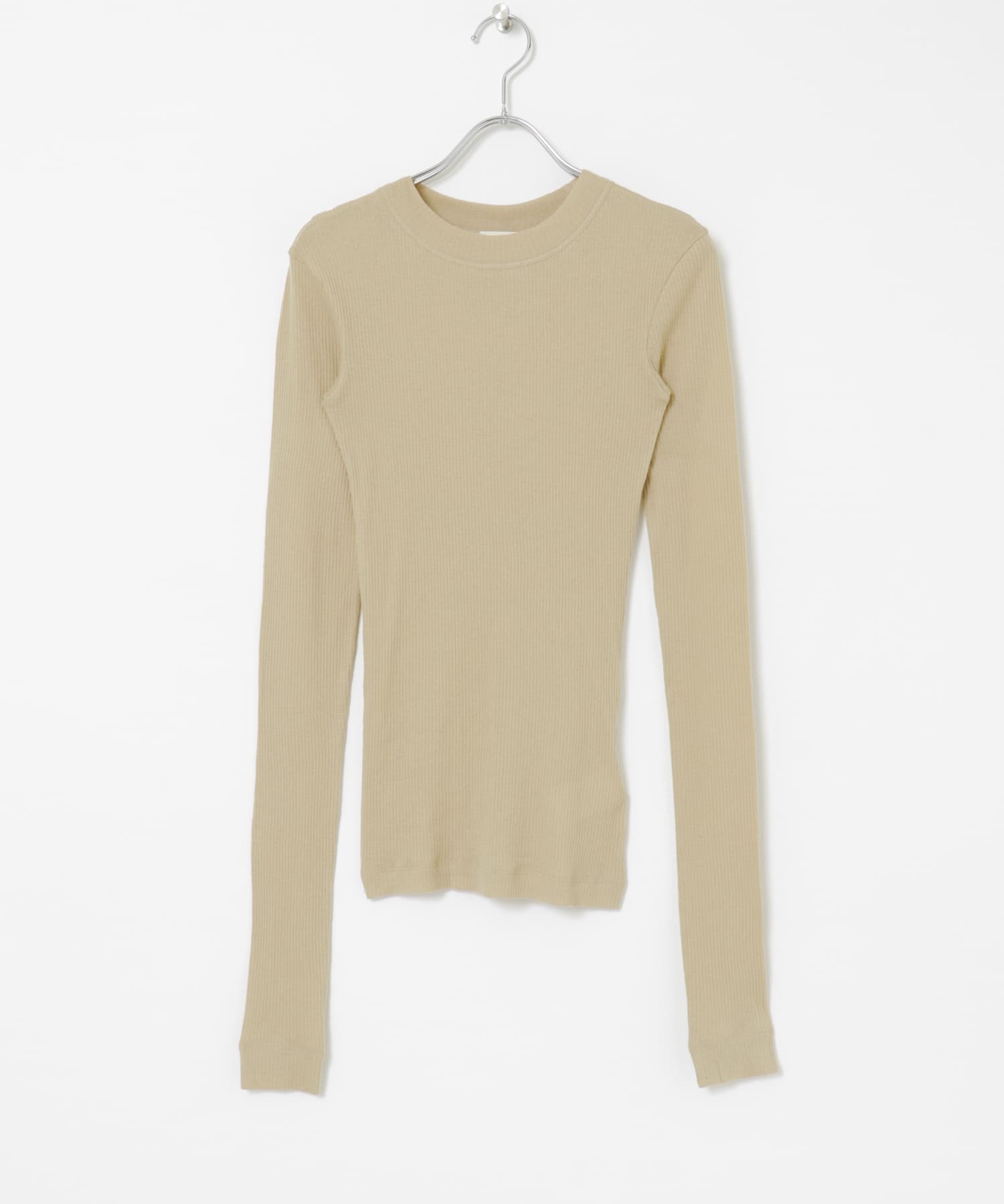 NINETY PERCENT　ANIS RIB TOP TAUPE S