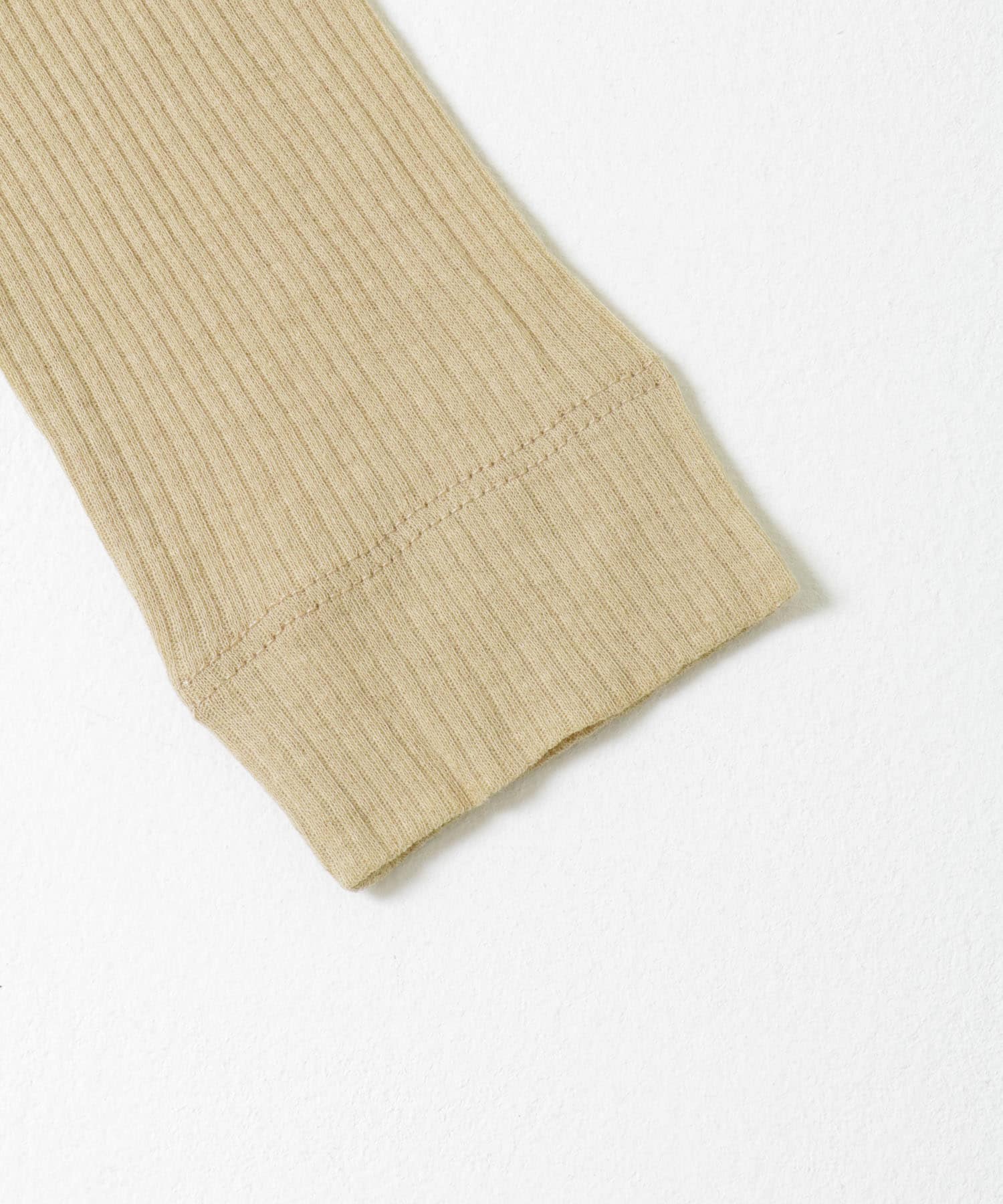 NINETY PERCENT　ANIS RIB TOP TAUPE S