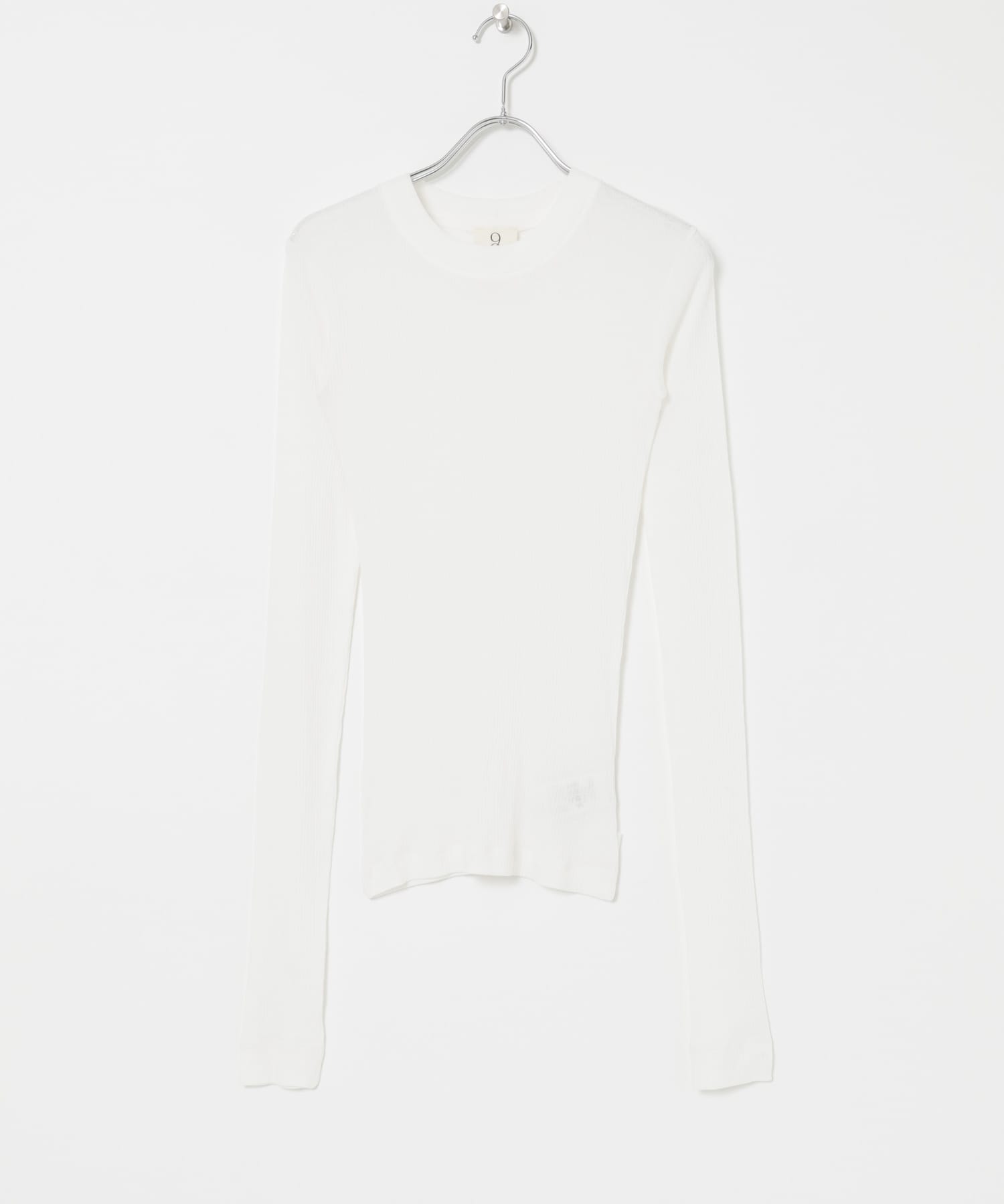 NINETY PERCENT　ANIS RIB TOP CHALKWHITE S