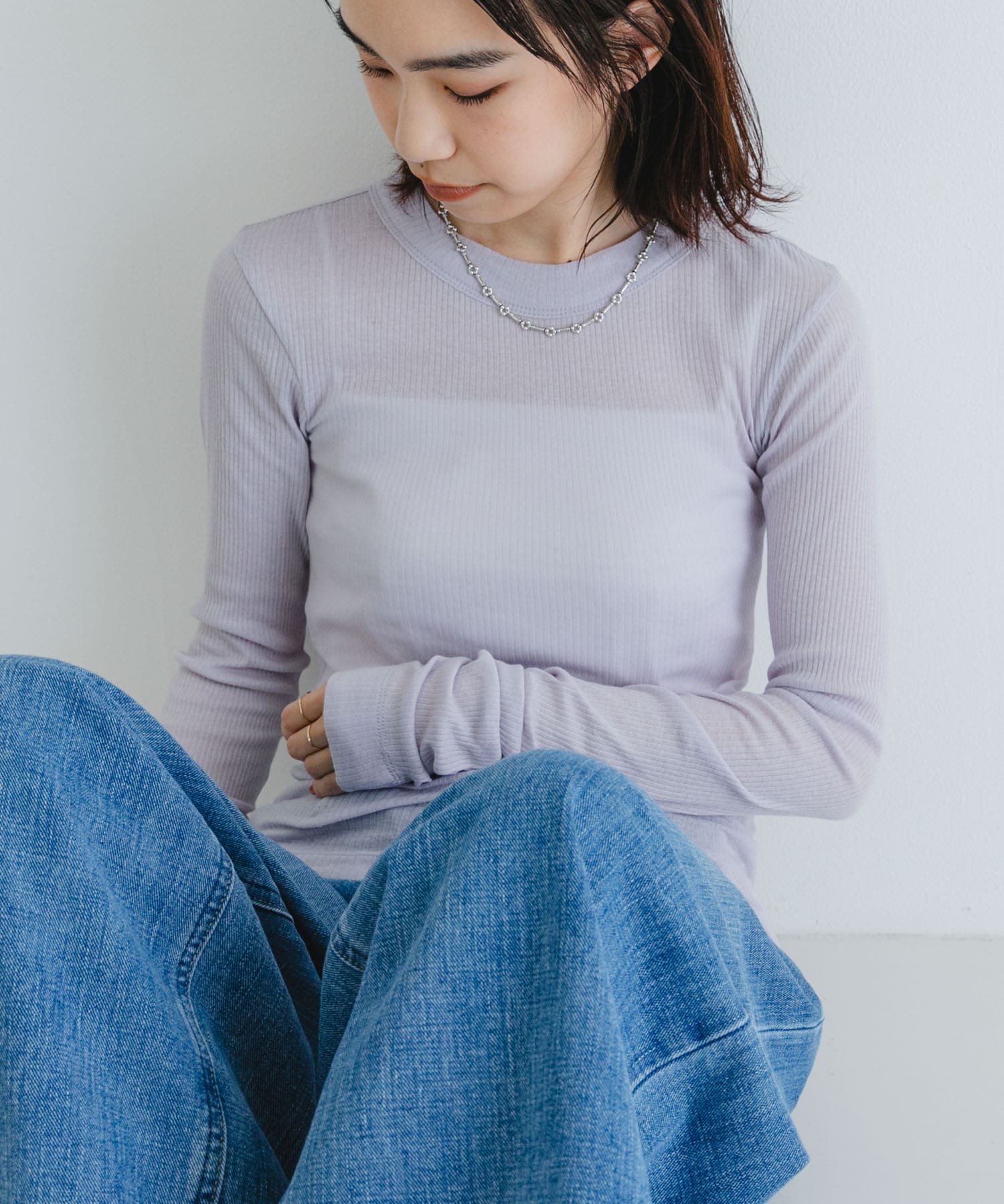 NINETY PERCENT　ANIS RIB TOP