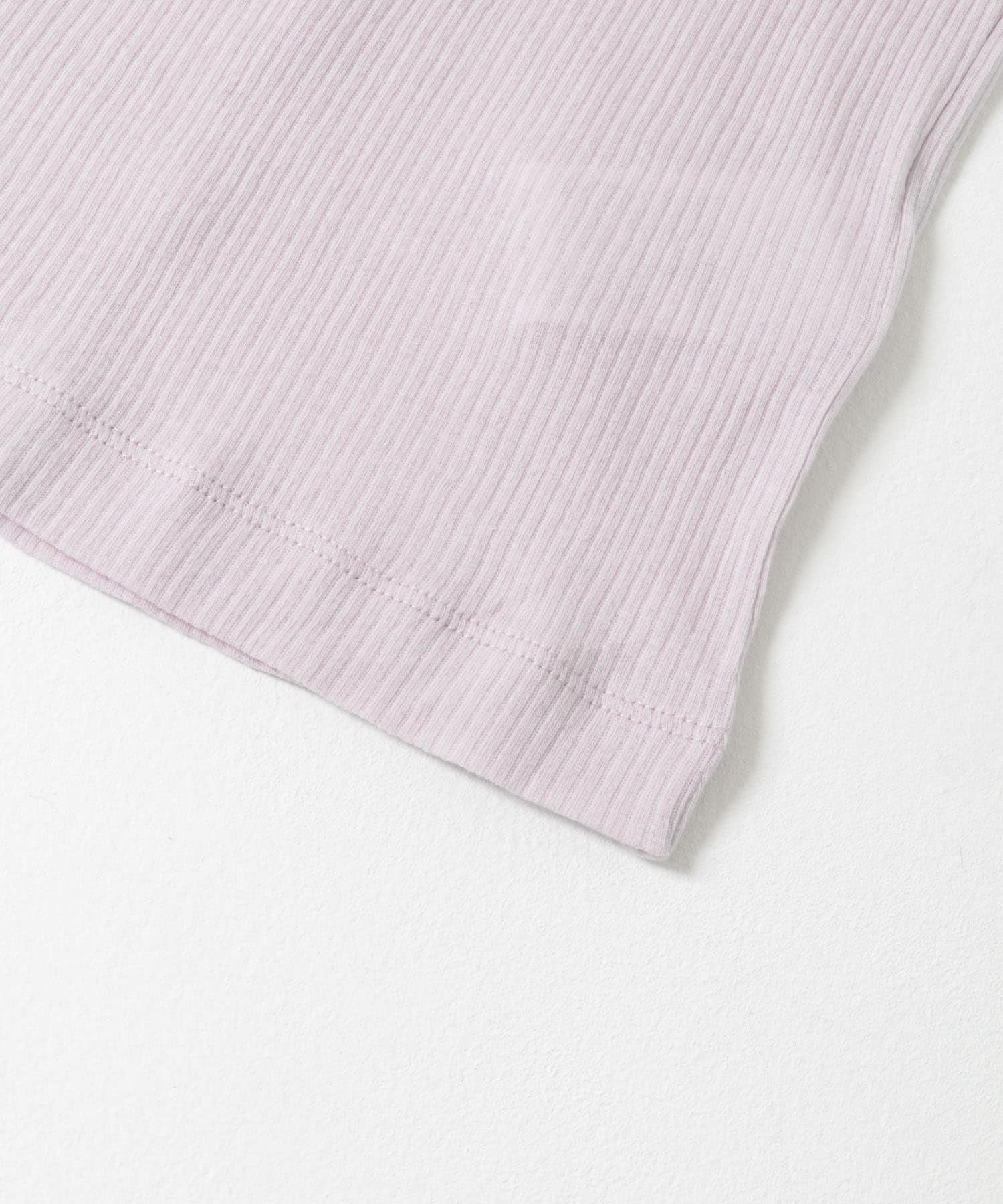 NINETY PERCENT　ANIS RIB TOP LAVENDULA S