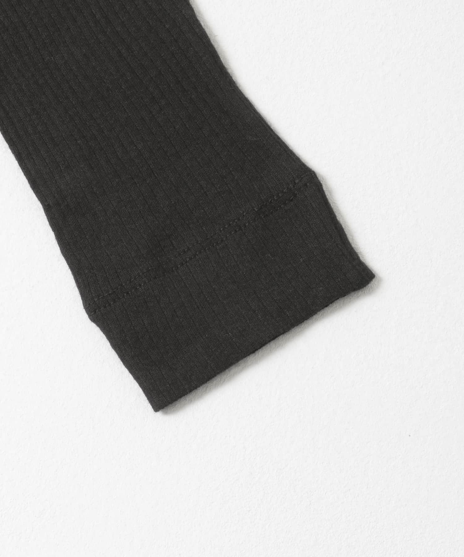 NINETY PERCENT　ANIS RIB TOP BLACK S