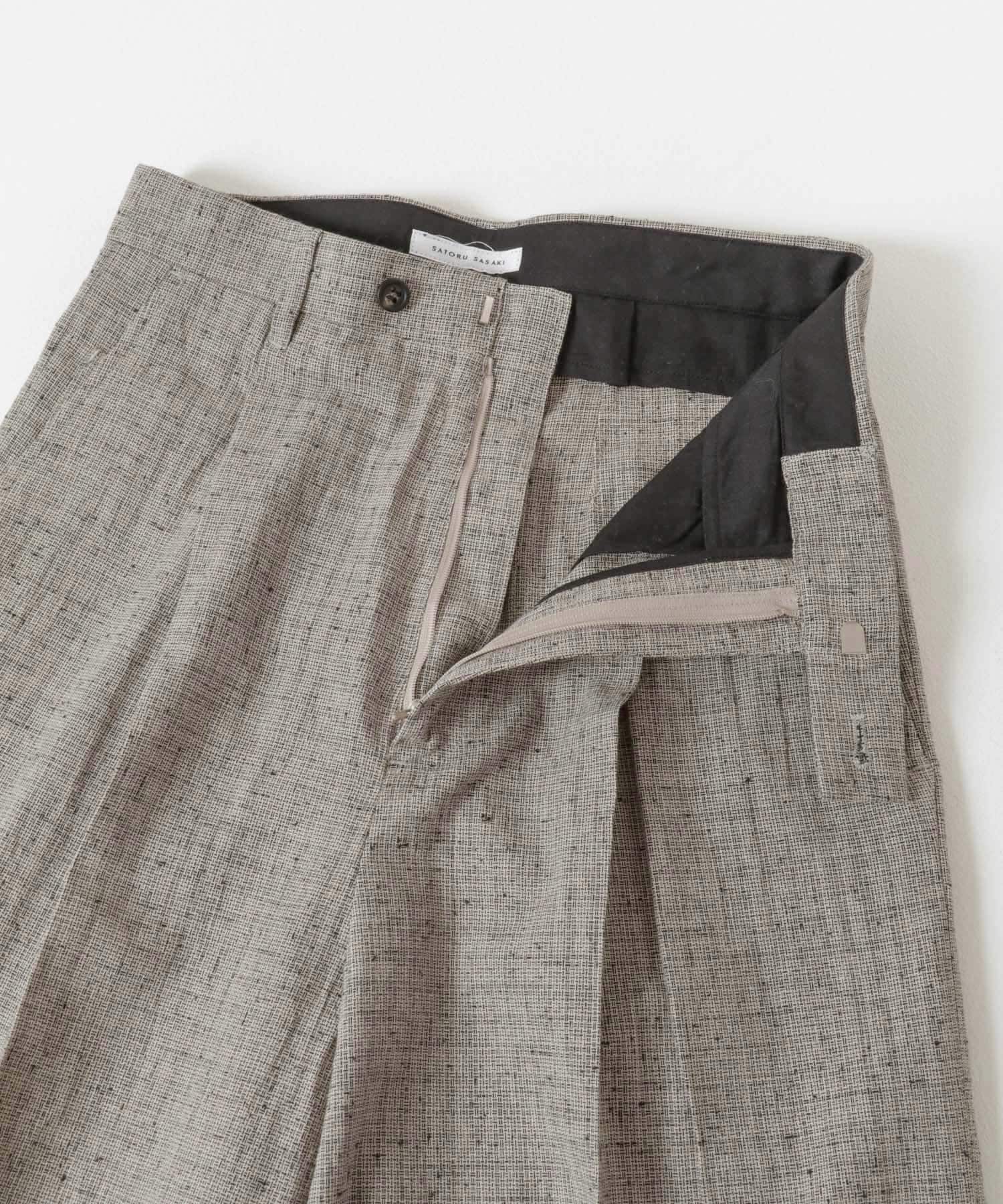 SATORU SASAKI　LINEN WIDE TROUSERS BEIGE 2