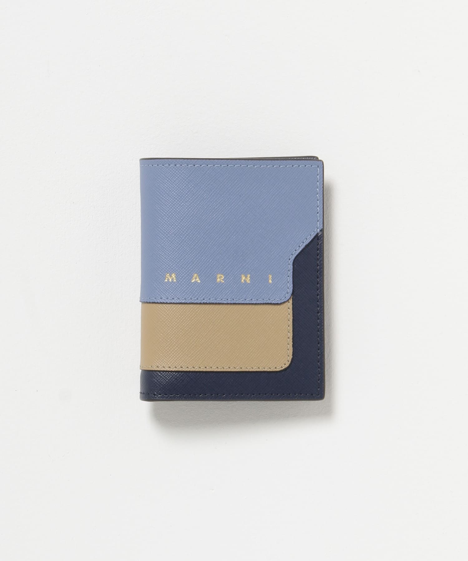 新品♡MARNI マルニ ブランドロゴ マルチカラー サフィアーノ 二つ折り財布 マルニ MARNI 二つ折り財布 レディース ジップ コンパクト