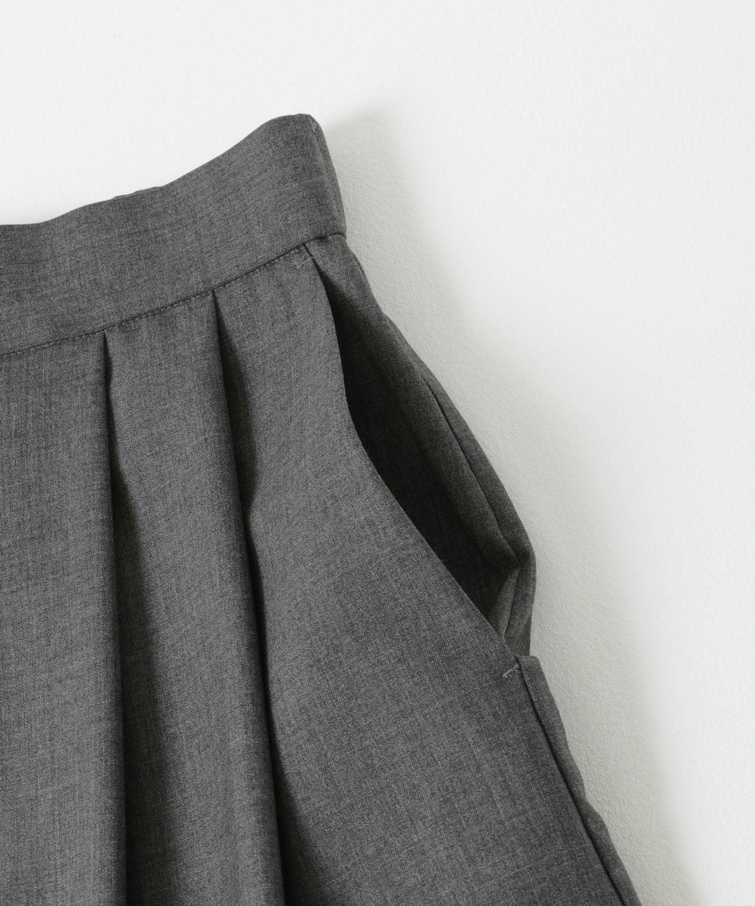 ATON　WOOL TROPICAL WIDE PANTS TOP GRAY 1