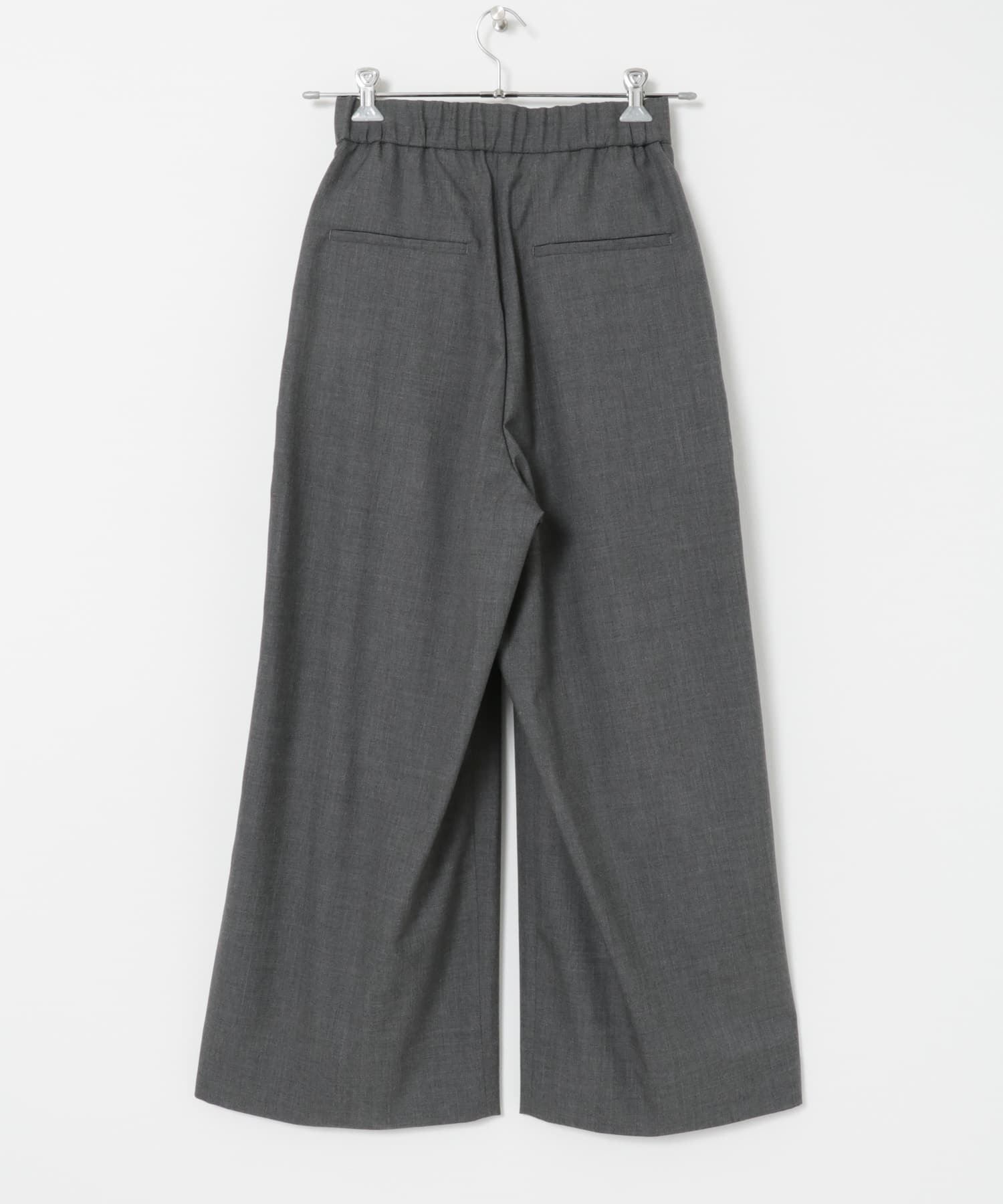 ATON　WOOL TROPICAL WIDE PANTS TOP GRAY 1