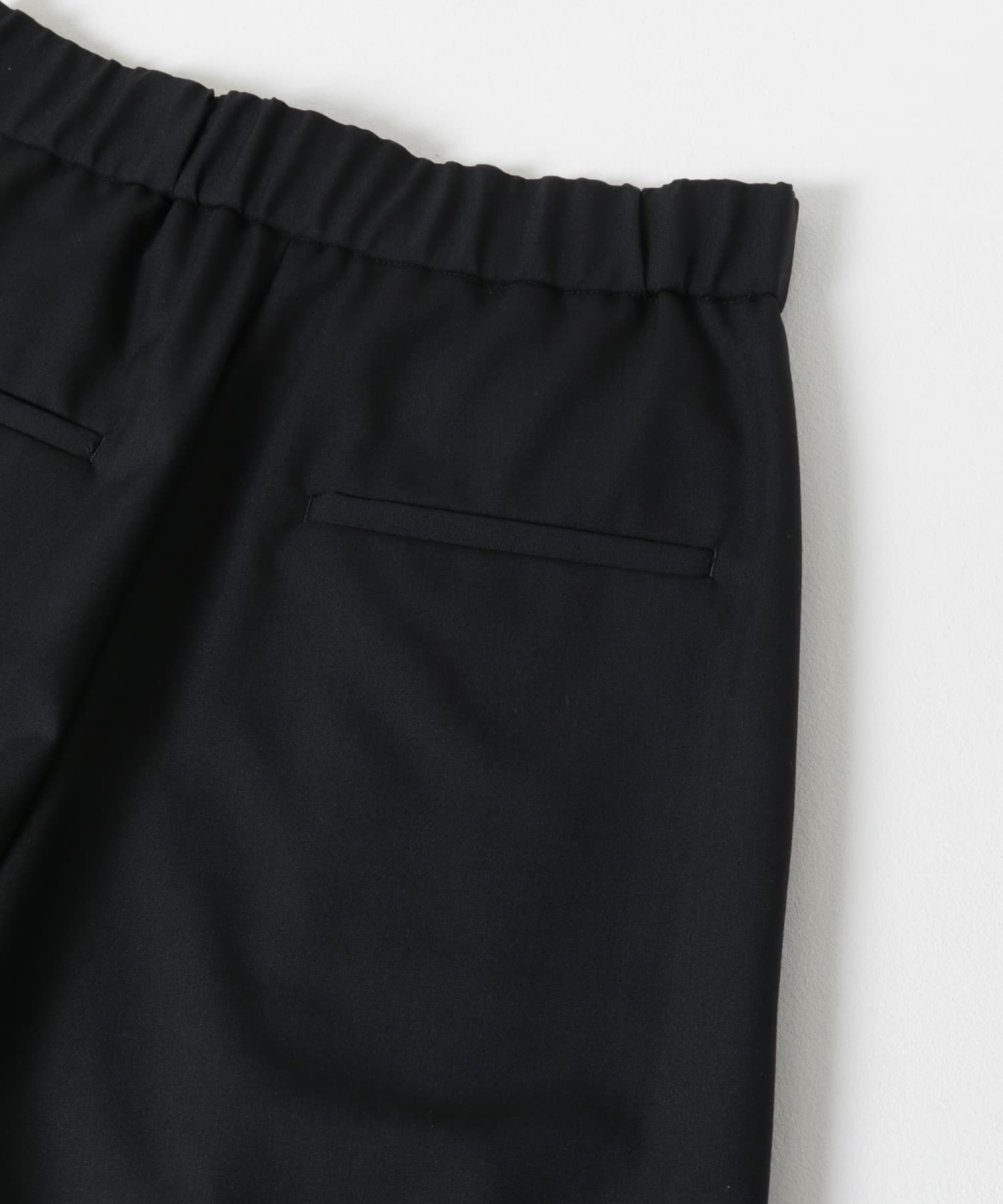 ATON　WOOL TROPICAL WIDE PANTS BLACK 1