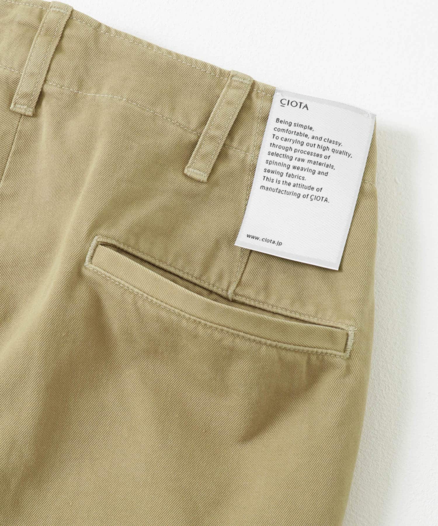 CIOTA　Weapon Chino Cloth Pants Beige 1