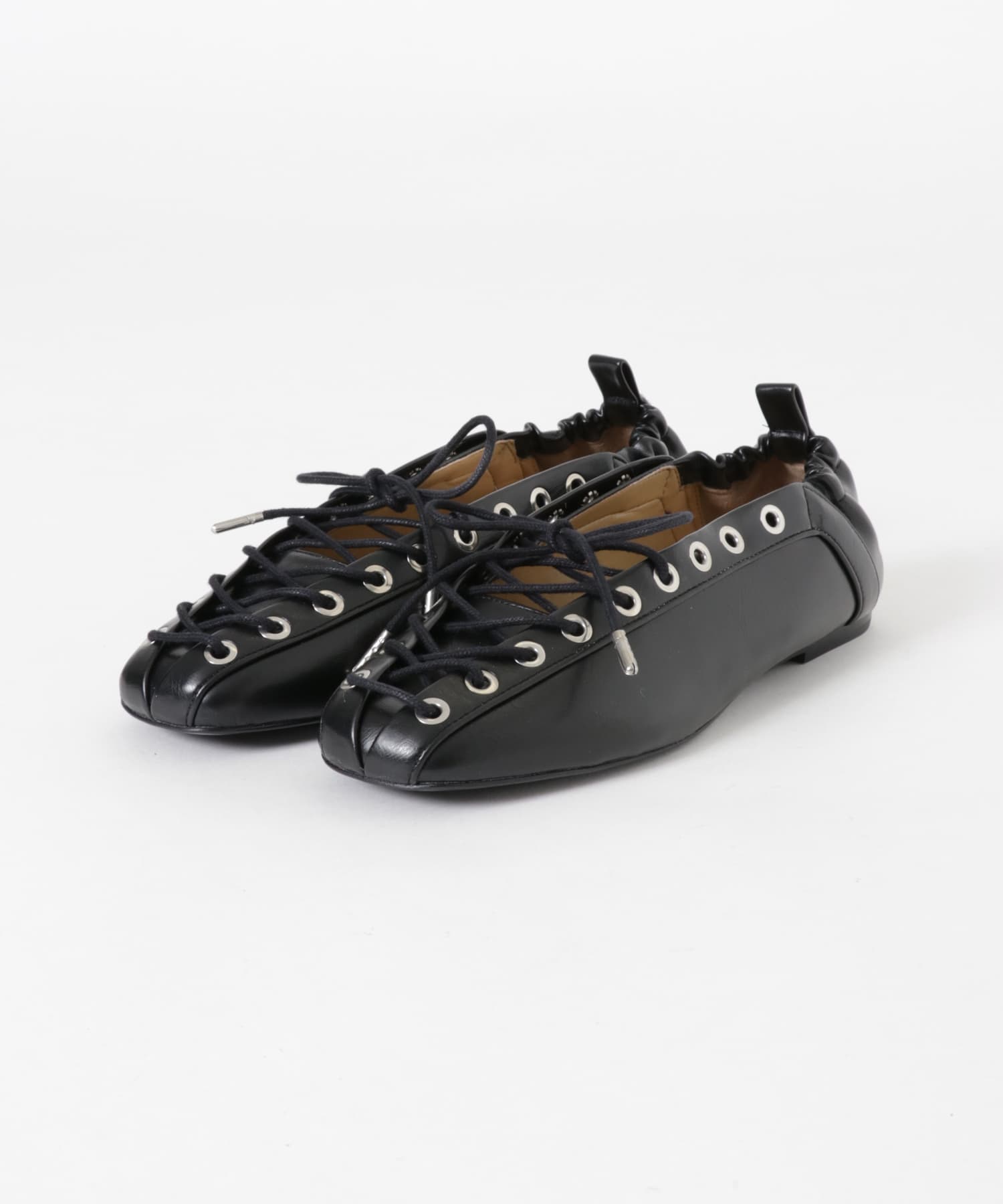 GANNI　Eyelets Lace Up Ballerina