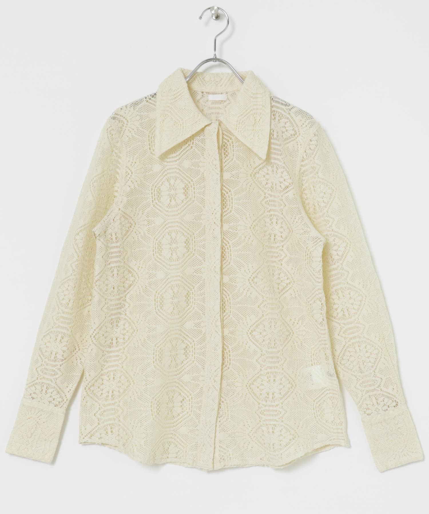 SEEALL　POINTED COLLAR CLASSIC SHIRTS NATURAL 38
