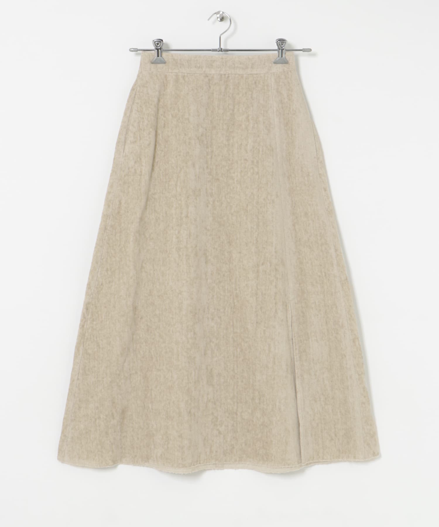 ATON　LINEN VELVET SIDE SLIT SKIRT
