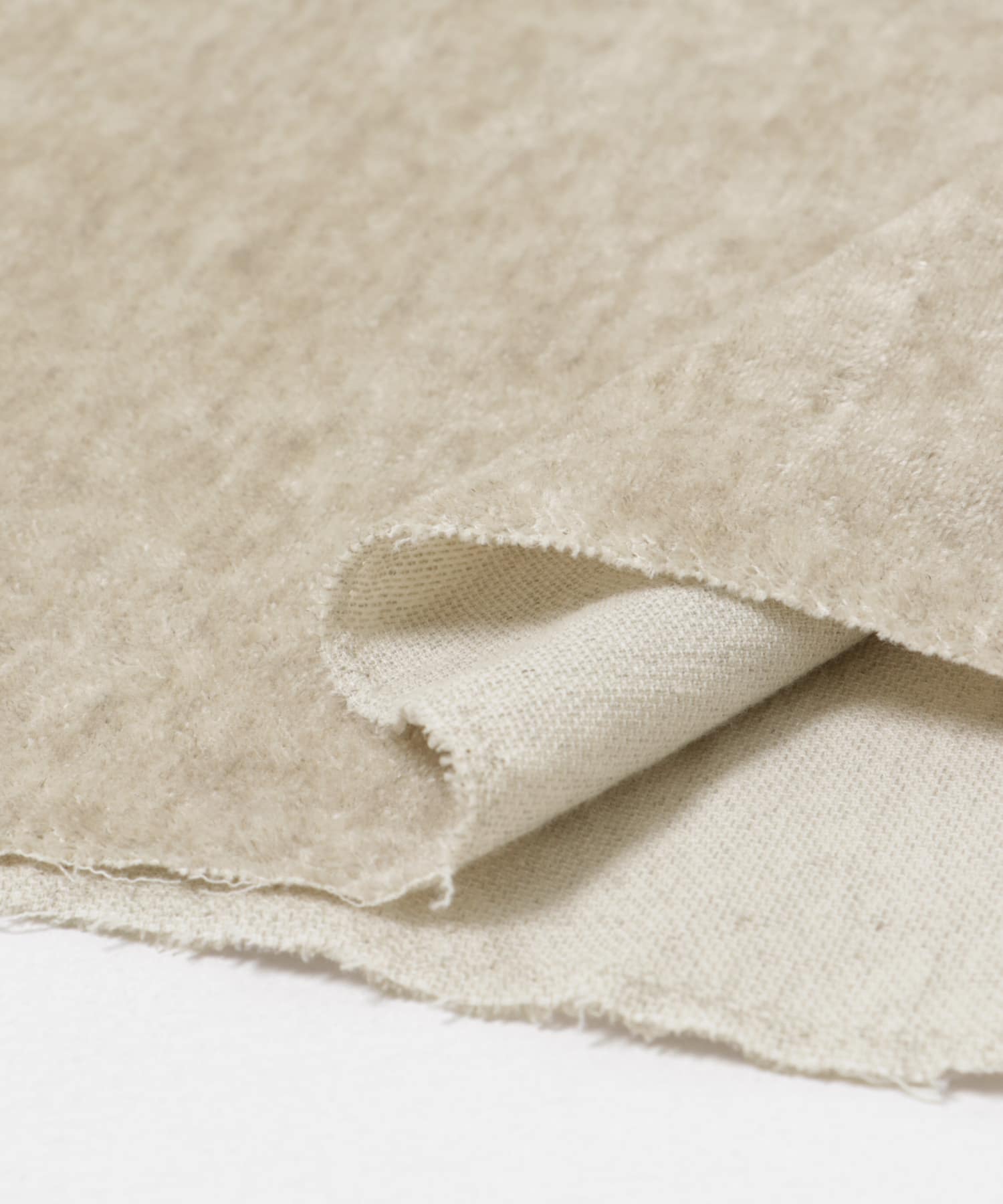 ATON　LINEN VELVET SIDE SLIT SKIRT RAW LINEN 1