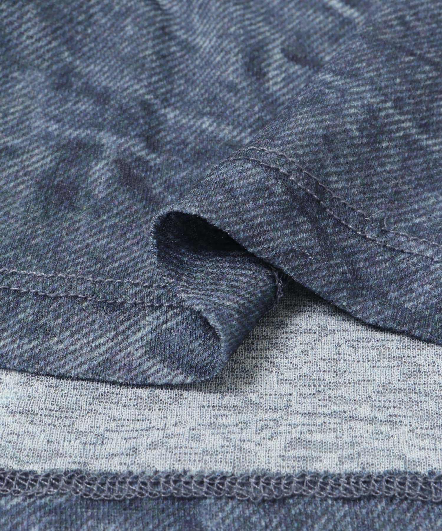GANNI　Marl Mesh Long Sleeve Blouse Denim 36