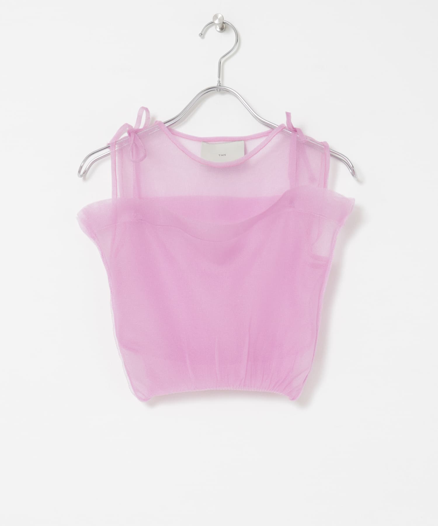 TAN　2WAY SHEER TOPS PINK FREE