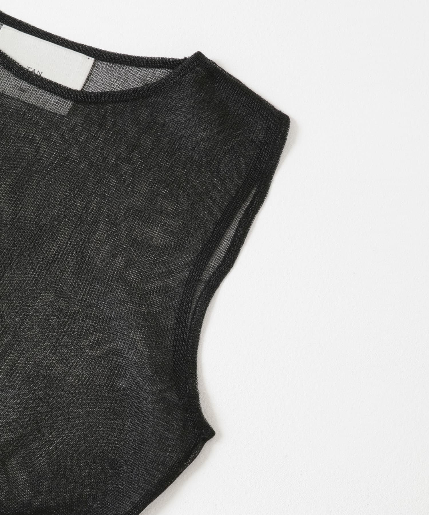 TAN　2WAY SHEER TOPS BLACK FREE