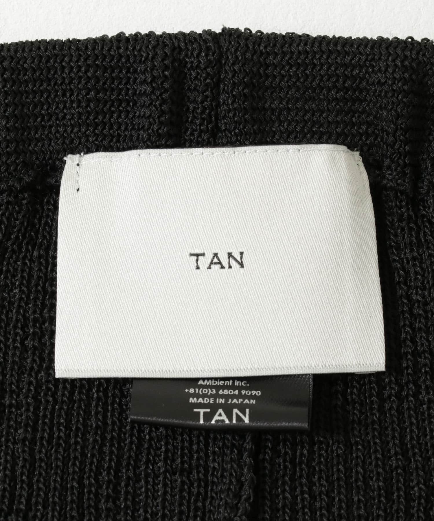 TAN　BLOCK CHECKED SCALF DRESS BLACK FREE