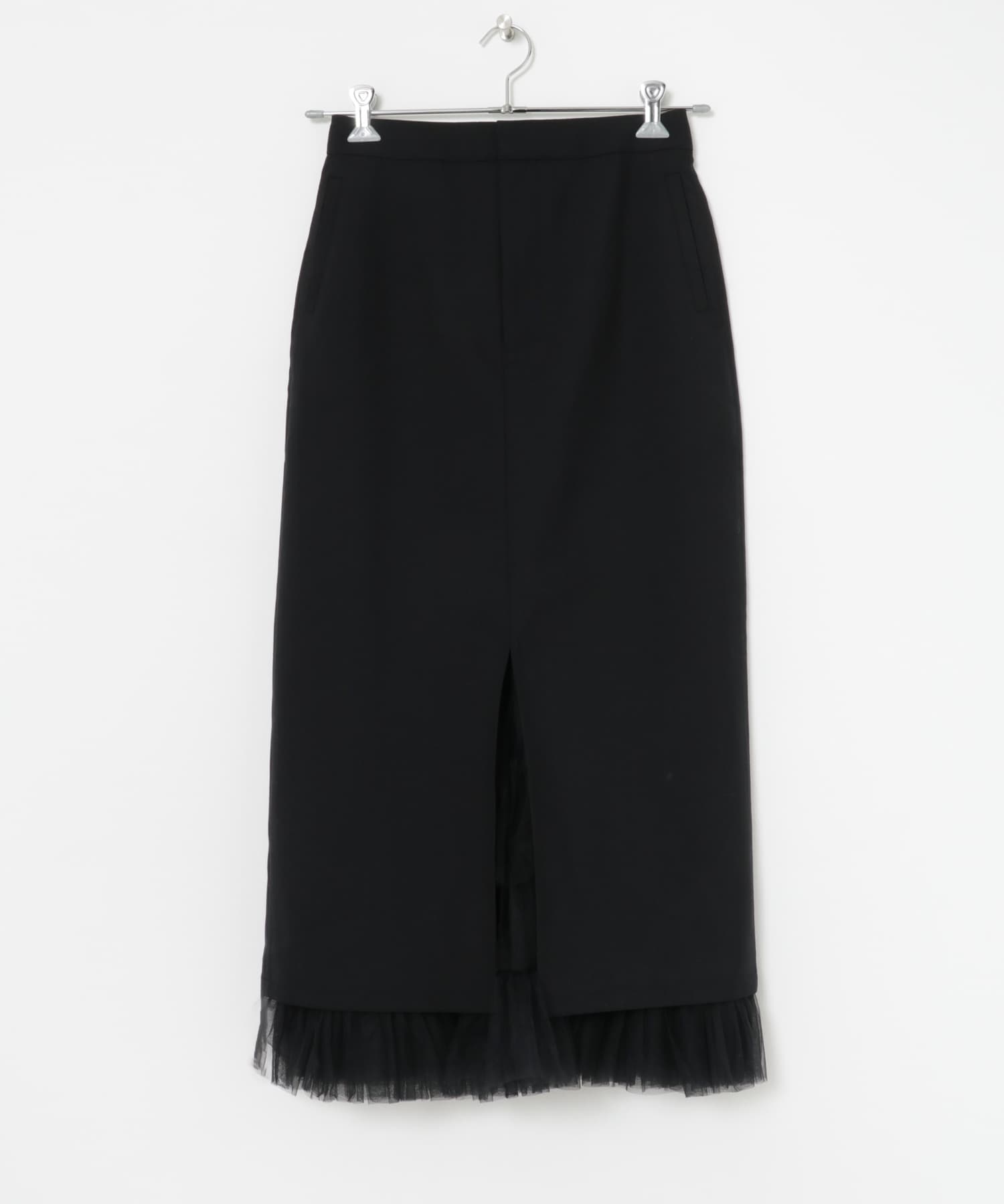 VIVIANO　Tulle Layered Midi Skirt