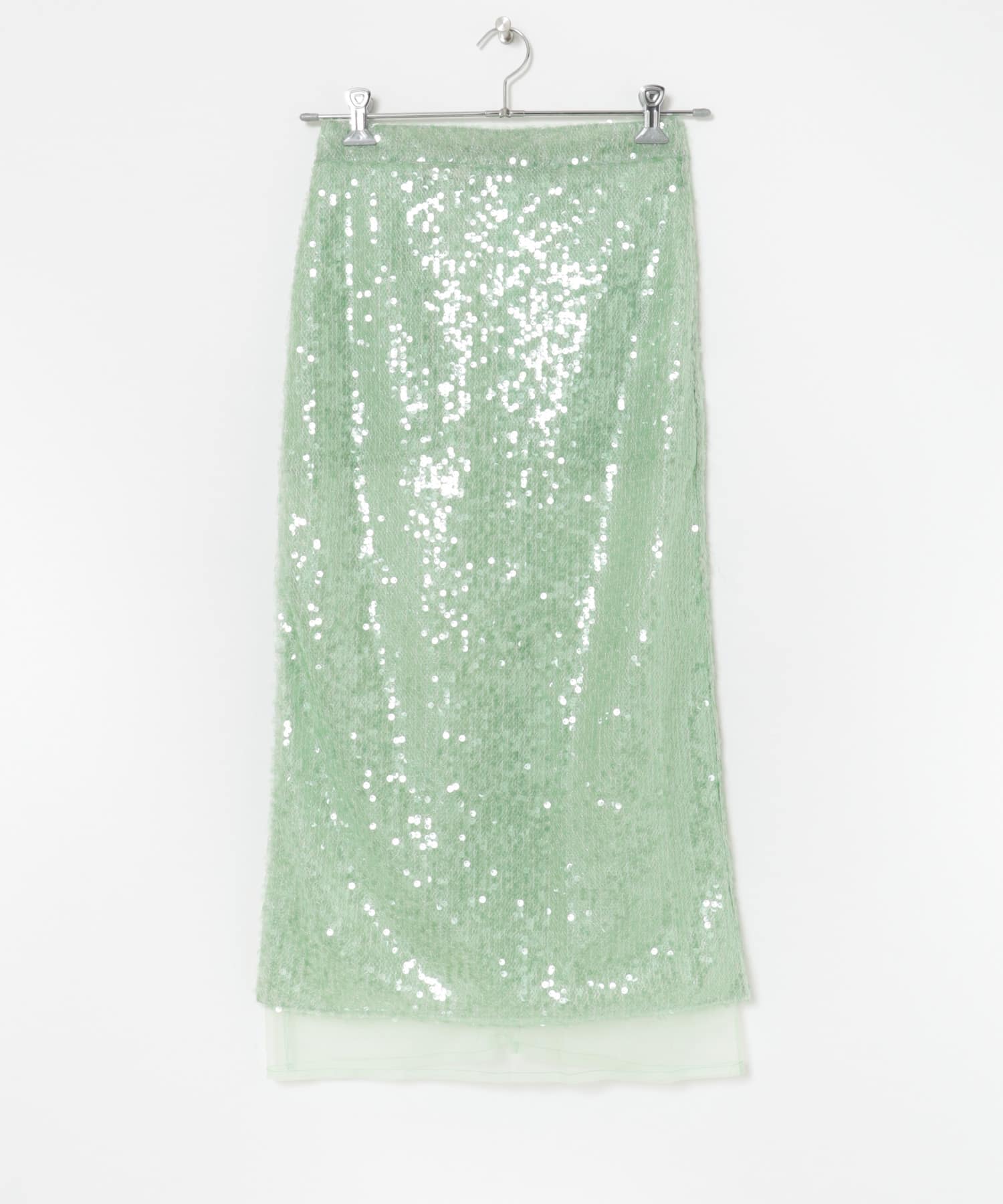 VIVIANO　Sequins Midi Skirt