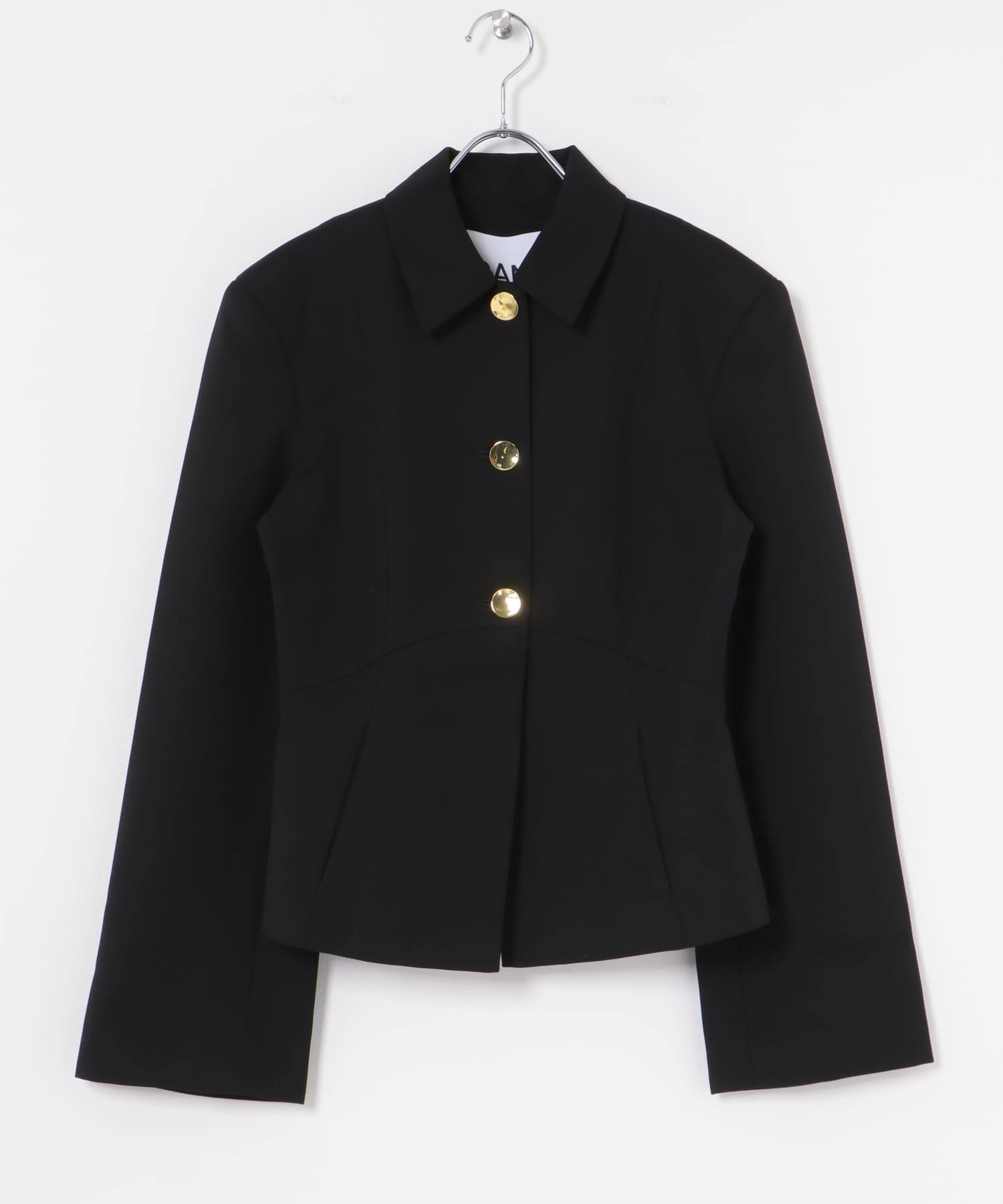 GANNI　Light Twill SuitingBlazer Black 36