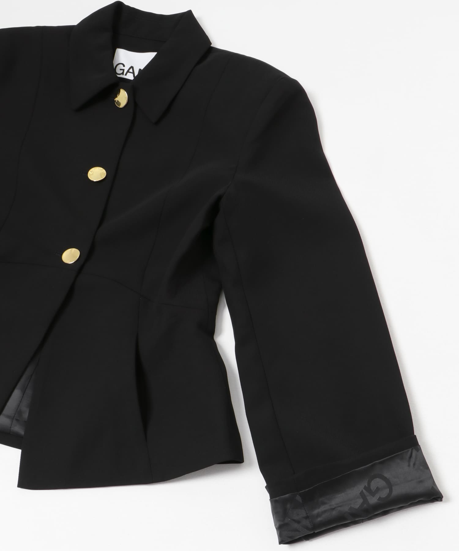 GANNI　Light Twill SuitingBlazer Black 36