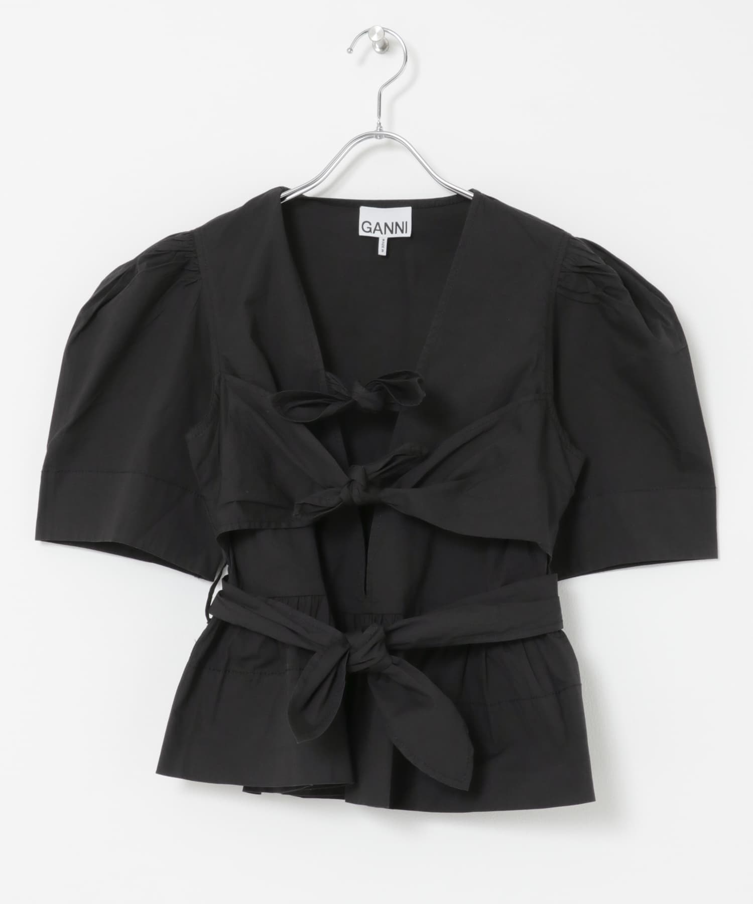 GANNI　Tie Strap BLOUSE