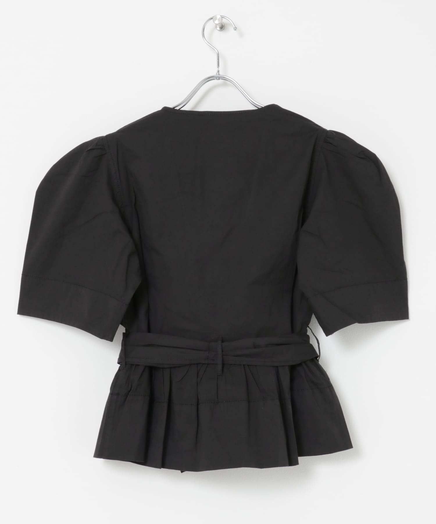 GANNI　Tie Strap BLOUSE Black 36