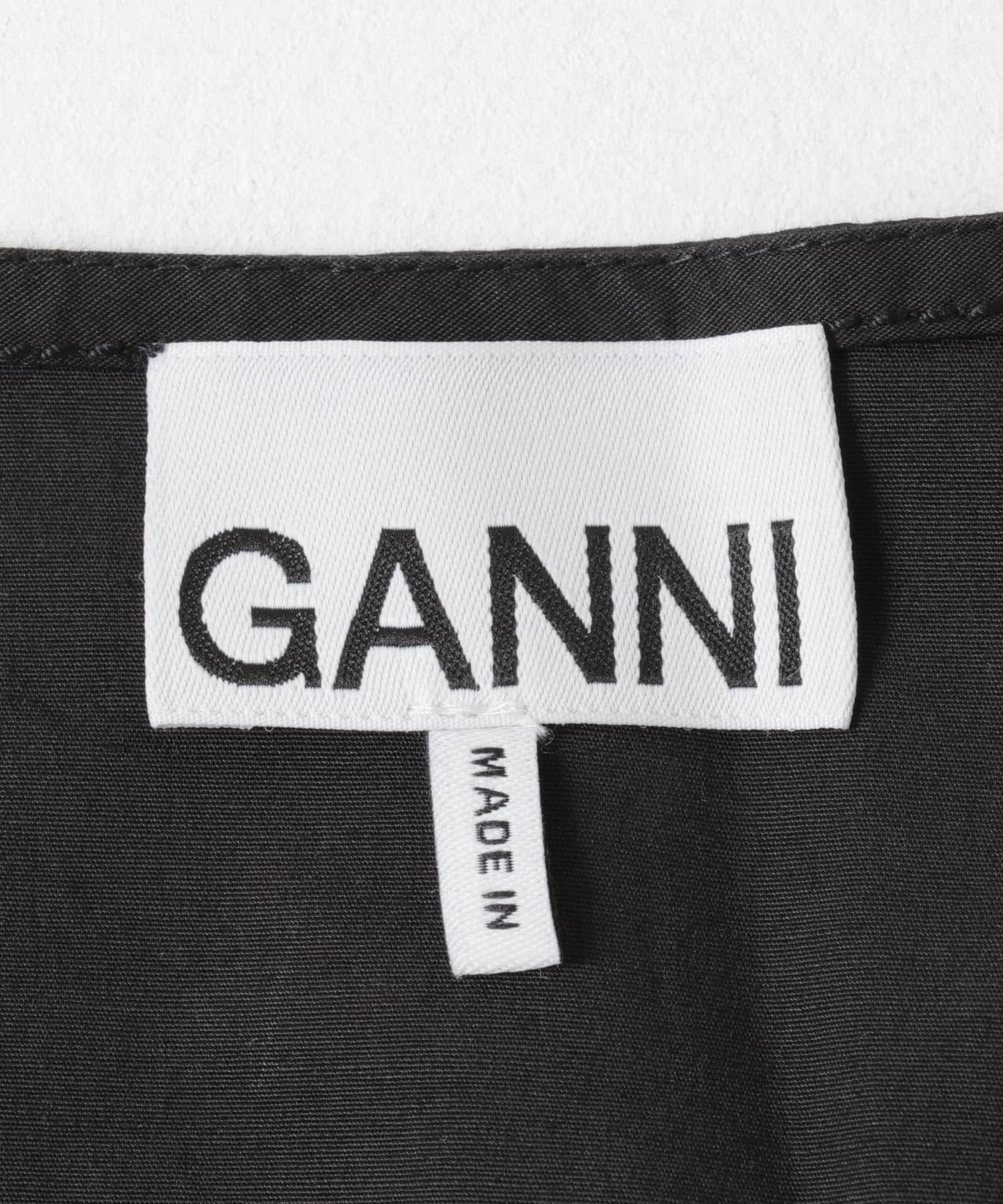 GANNI　Tie Strap BLOUSE Black 36